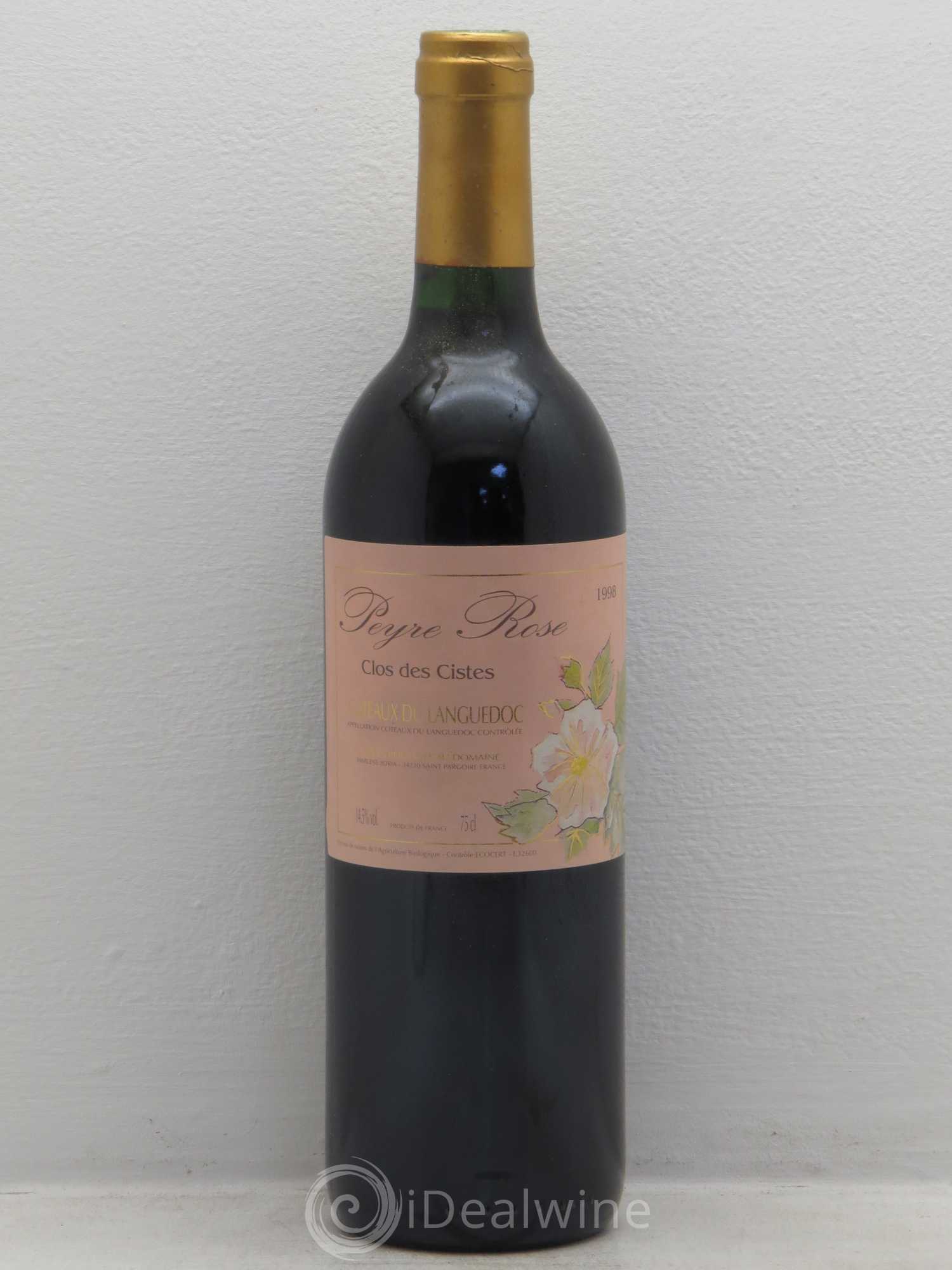 Vin de France (anciennement Coteaux du Languedoc) Domaine Peyre Rose Les Cistes Marlène Soria 1998 - Lotto di 1 bottiglia - 0