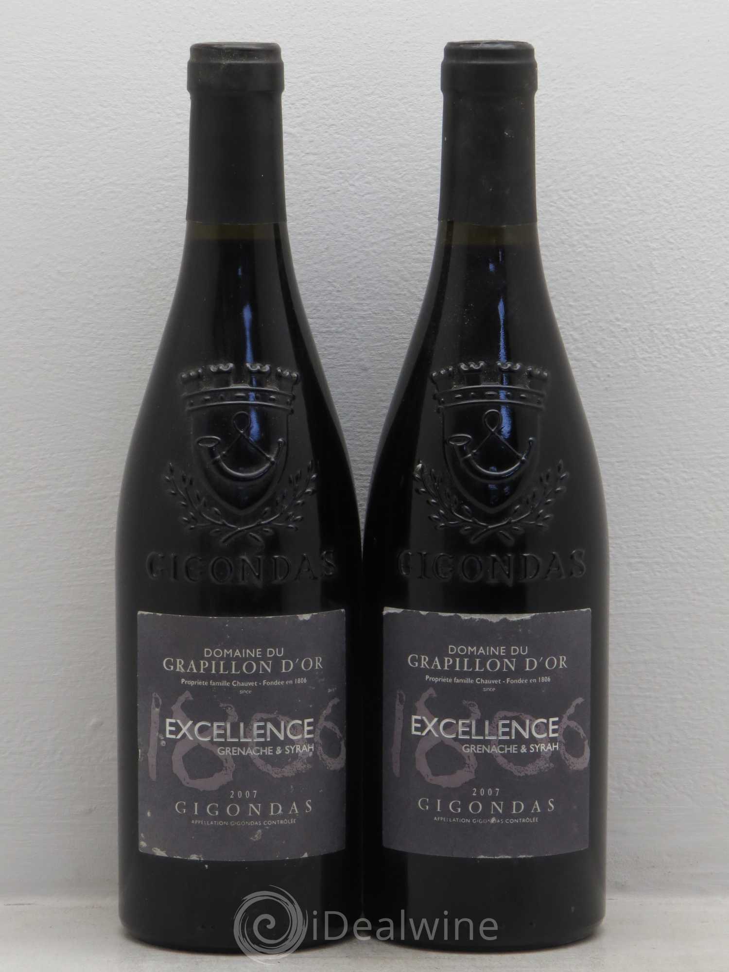 Gigondas Domaine du Grapillon d'Or Excellence Grenache et Syrah 2007 - Posten von 2 Flaschen - 0