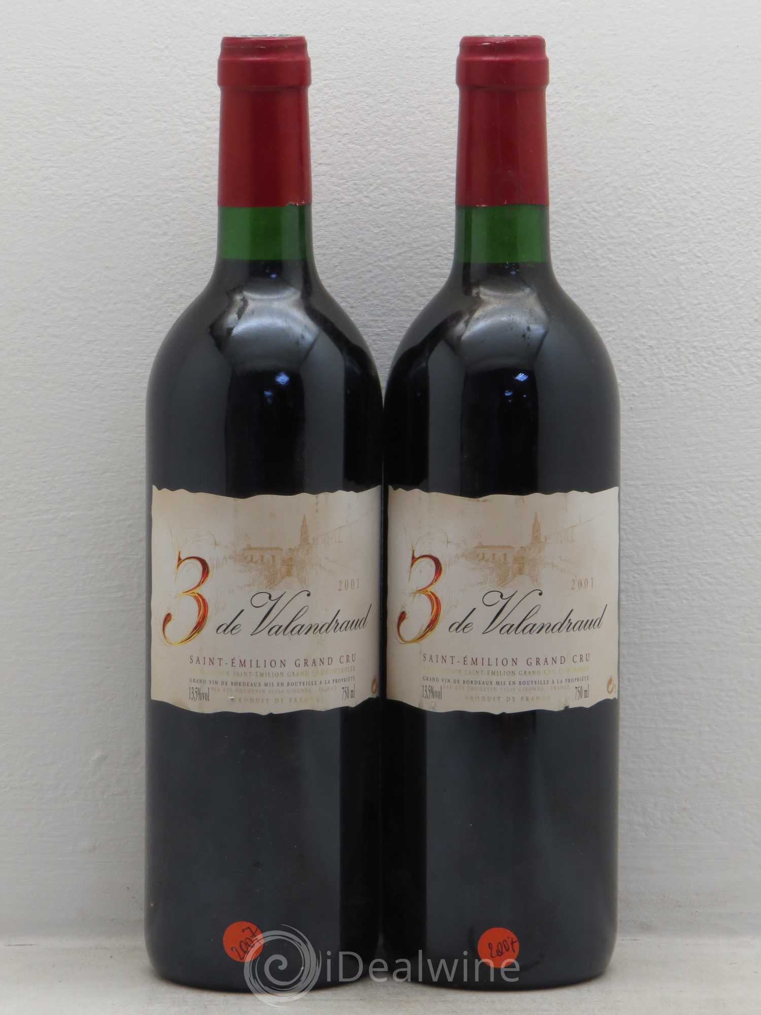 Château de Valandraud 2001 - Lot de 2 bouteilles - 0