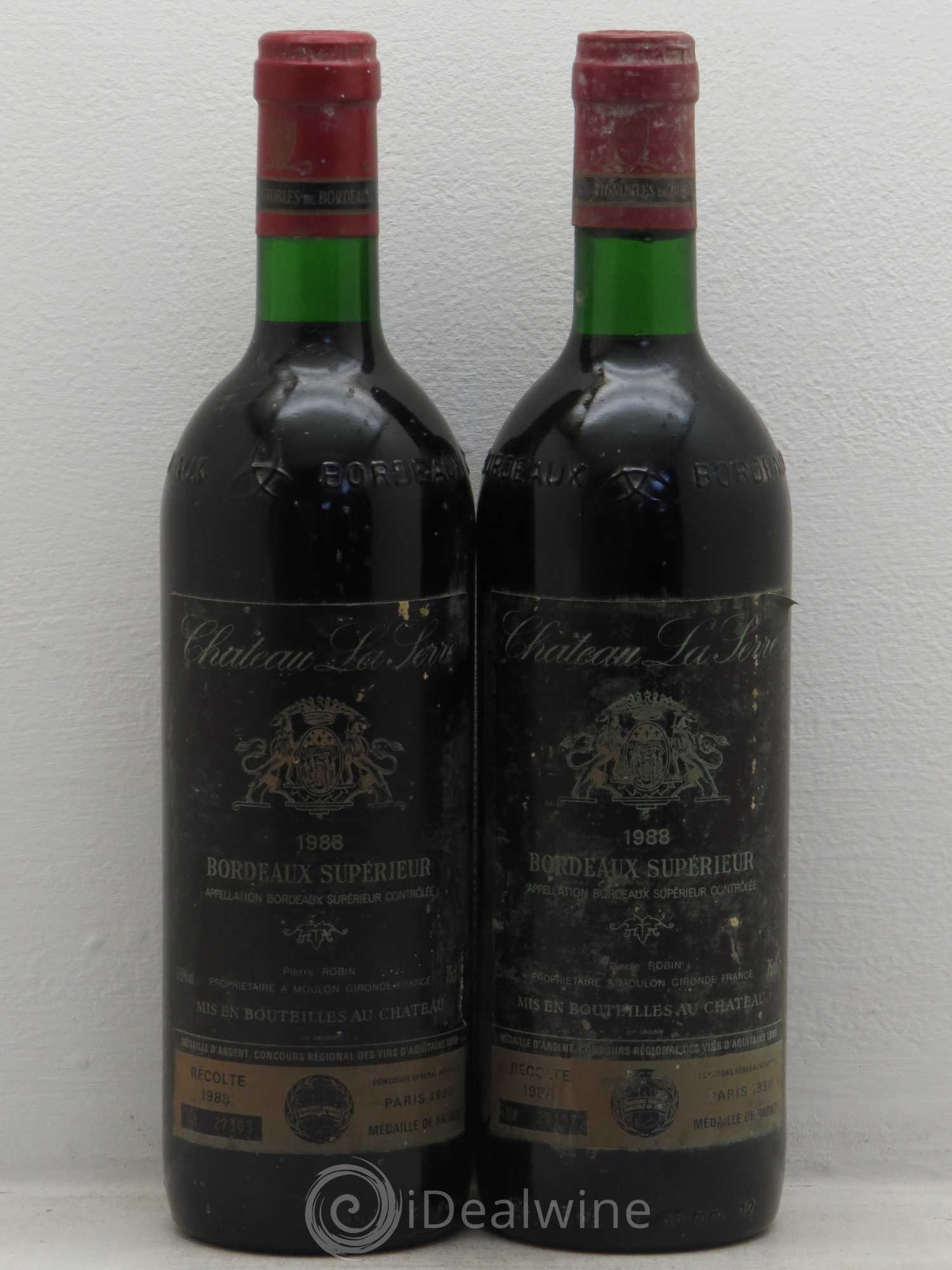 Château la Serre Grand Cru Classé 1988 - Lot de 2 bouteilles - 0