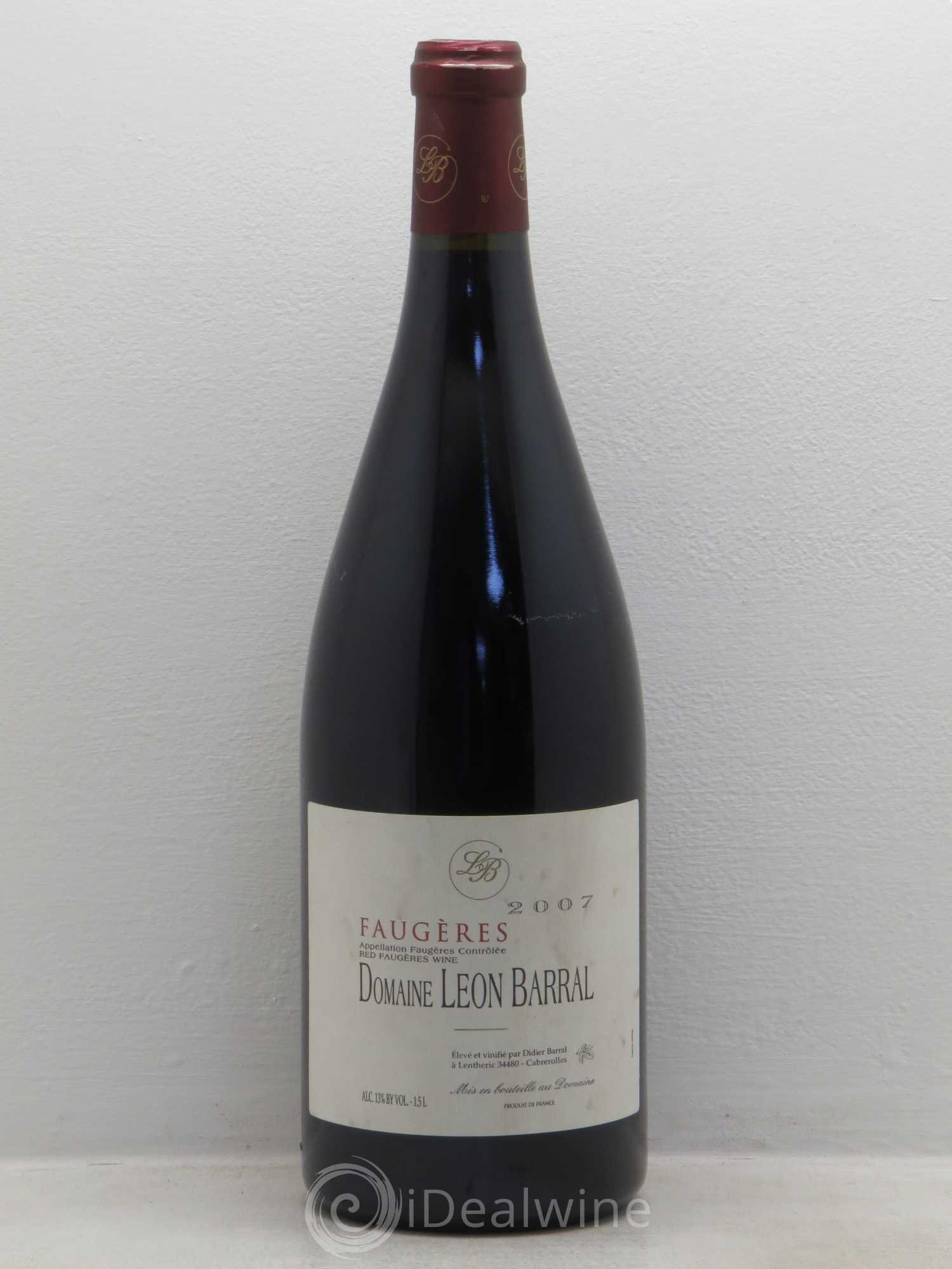 Faugères Domaine Léon Barral 2007 - Lot de 1 magnum - 0