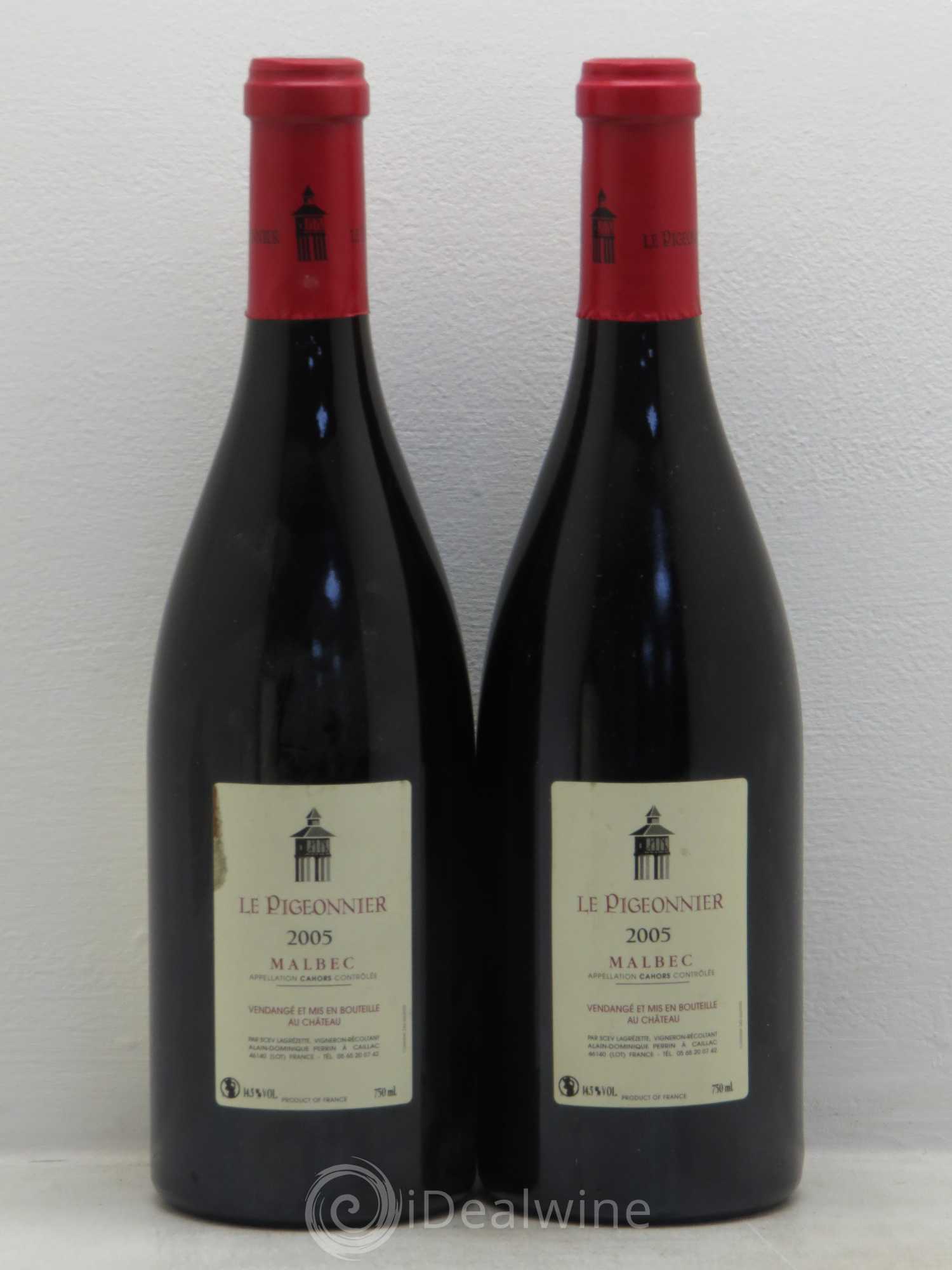 Cahors Le Pigeonnier Malbec 2005 - Posten von 2 Flaschen - 1