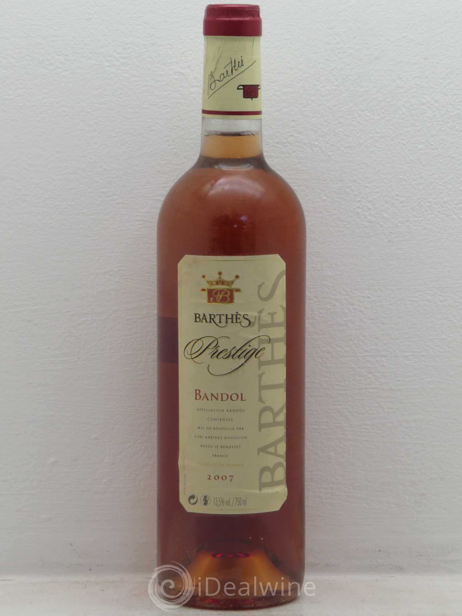Bandol Prestige Barthès 2007 - Posten von 1 Flasche - 0