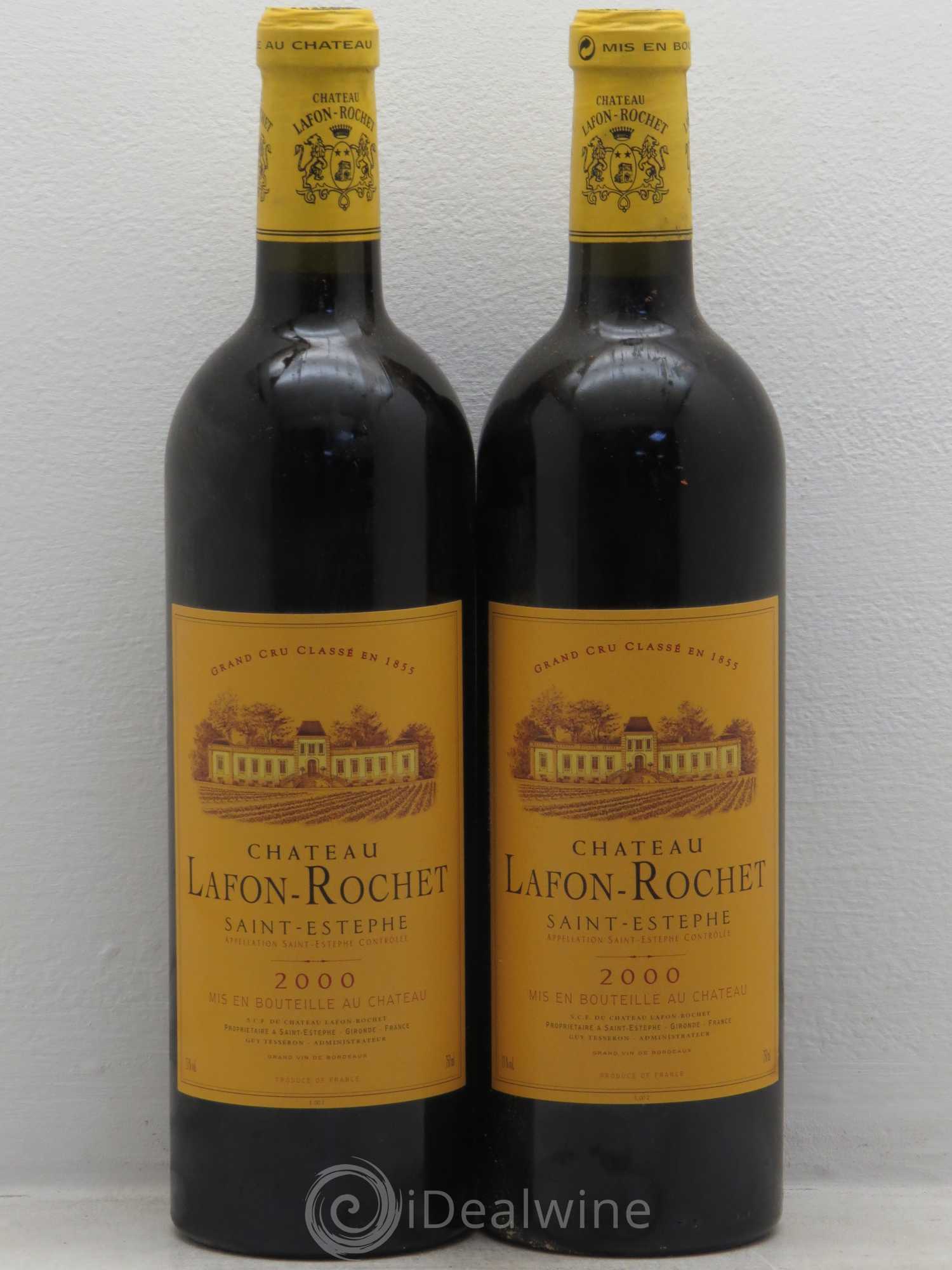 Château Lafon Rochet 4ème Grand Cru Classé 2000 - Lot de 2 bouteilles - 0
