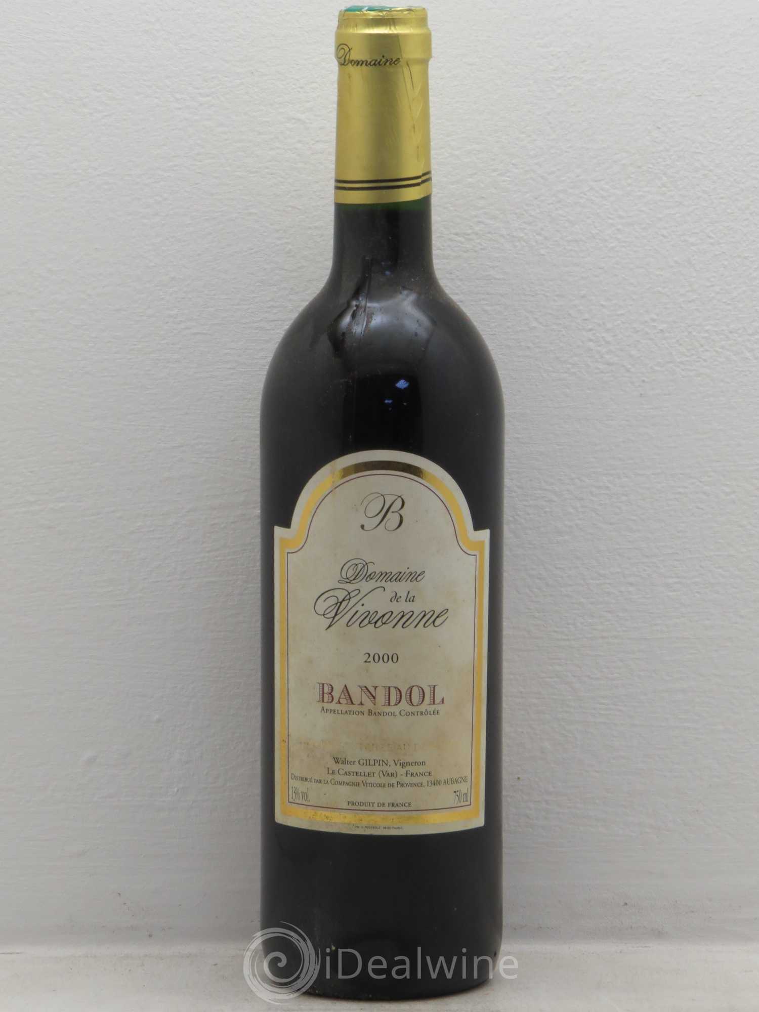 Bandol Domaine de la Vivonne 2000 - Lot de 1 bouteille - 0