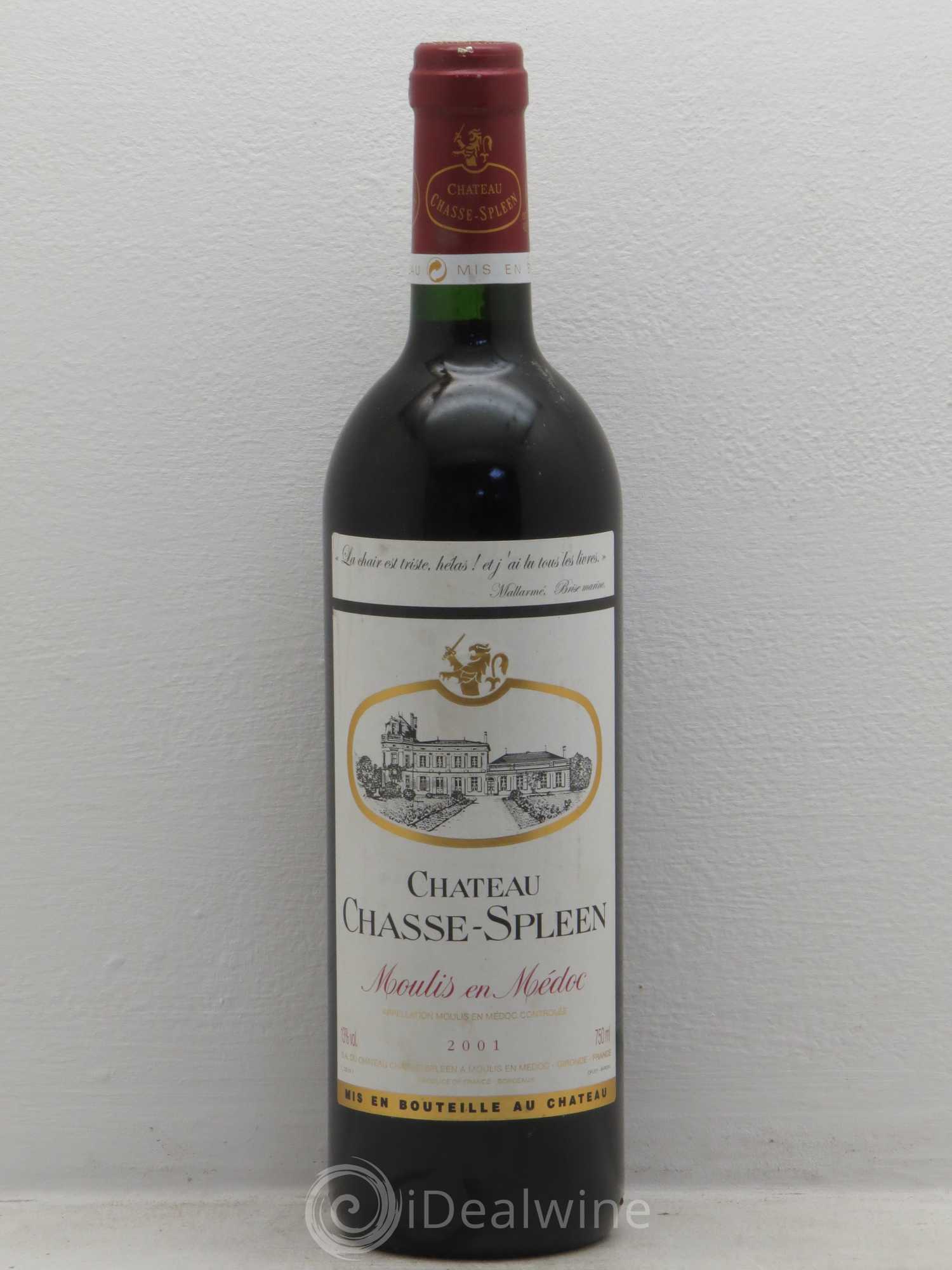 Château Chasse Spleen 2001 - Lot de 1 bouteille - 0