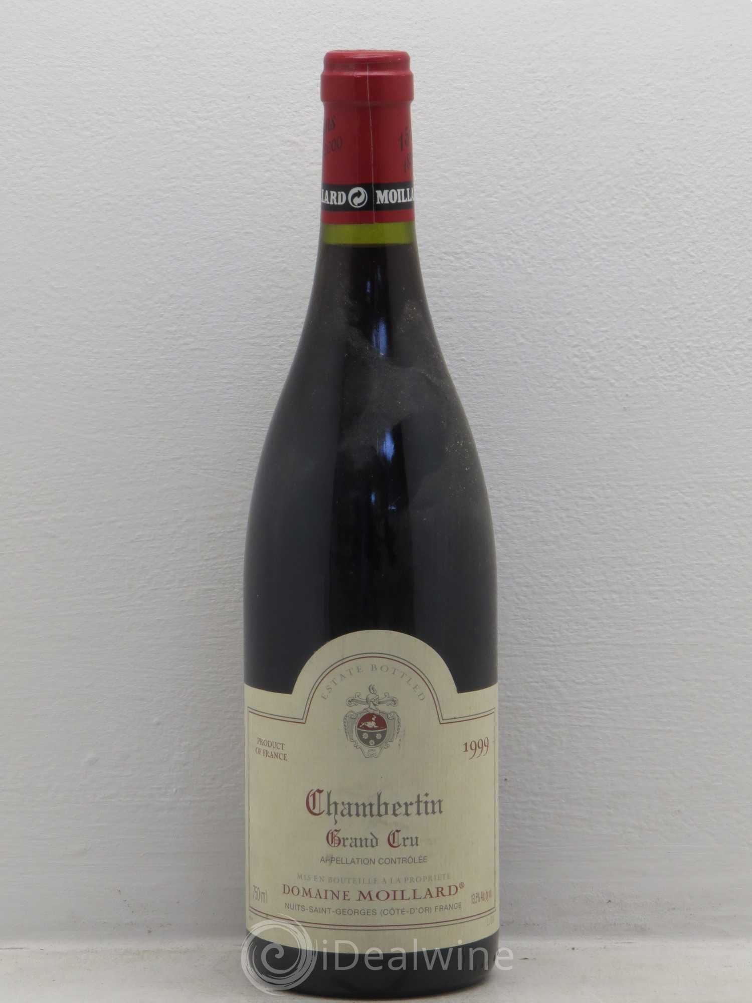 Chambertin Grand Cru Domaine Moillard 1999 - Lot de 1 bouteille - 0