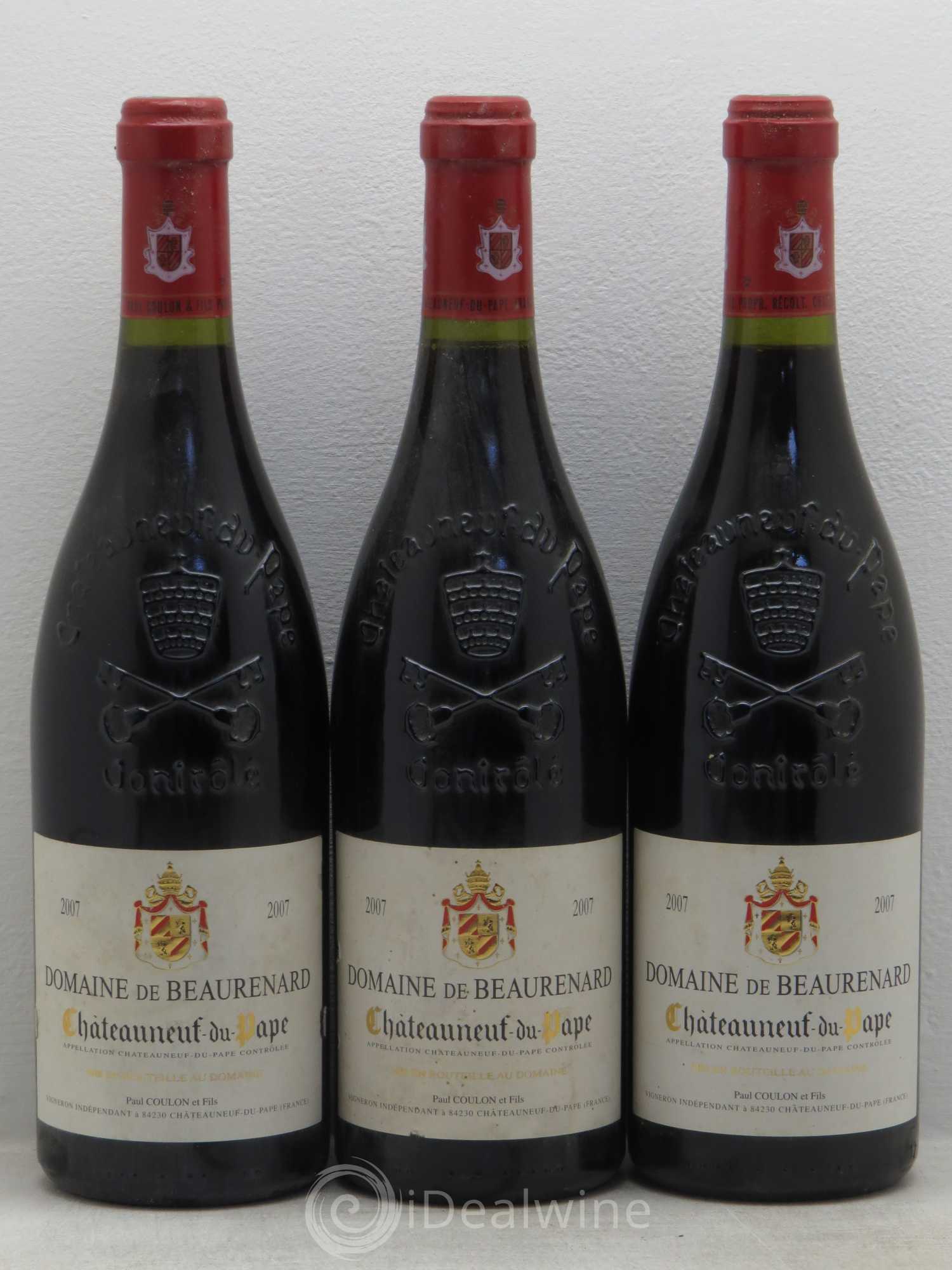 Châteauneuf-du-Pape Beaurenard (Domaine de) 2007 - Lot de 3 bouteilles - 0