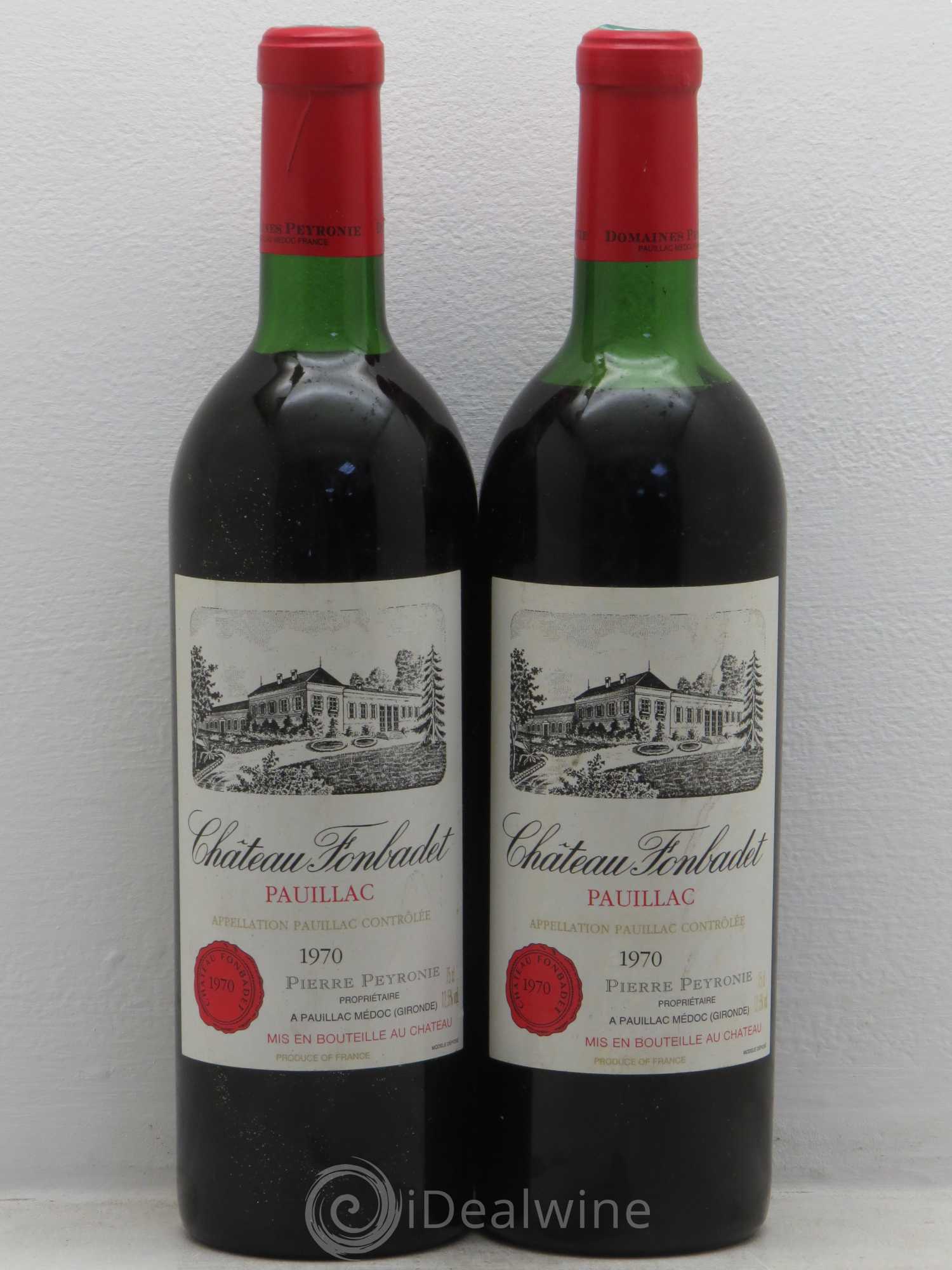 Château Fonbadet 1970 - Lot de 2 bouteilles - 0