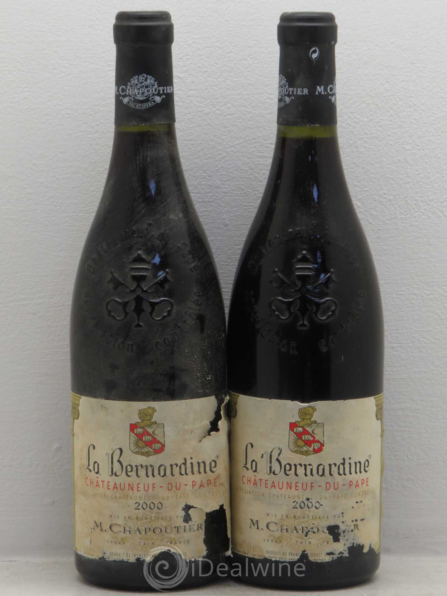 Châteauneuf-du-Pape La Bernardine Chapoutier 2000 - Lot de 2 bouteilles - 0