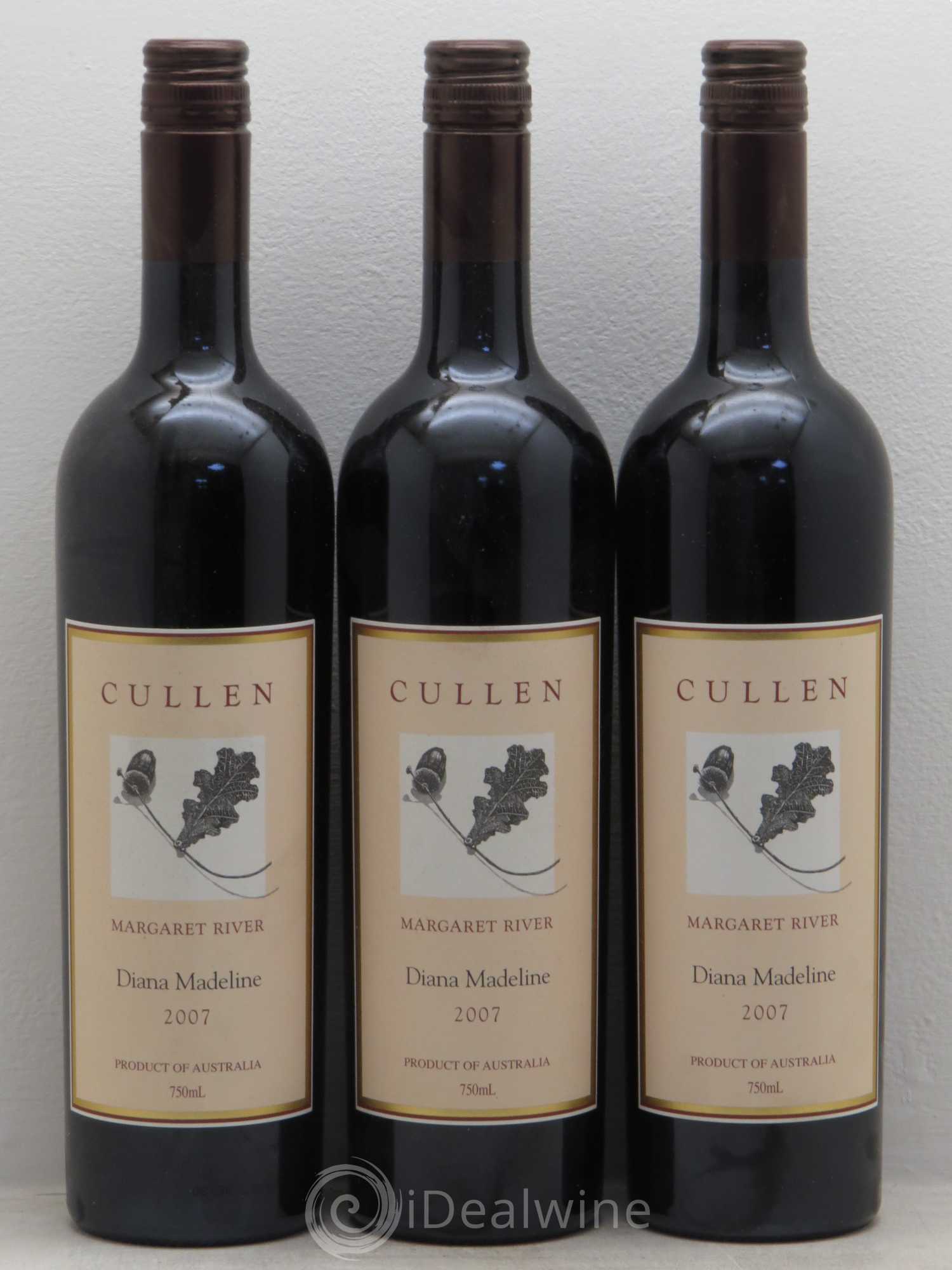 Australie Cullen Diana Madeline Margaret River 2007 - Posten von 3 Flaschen - 0