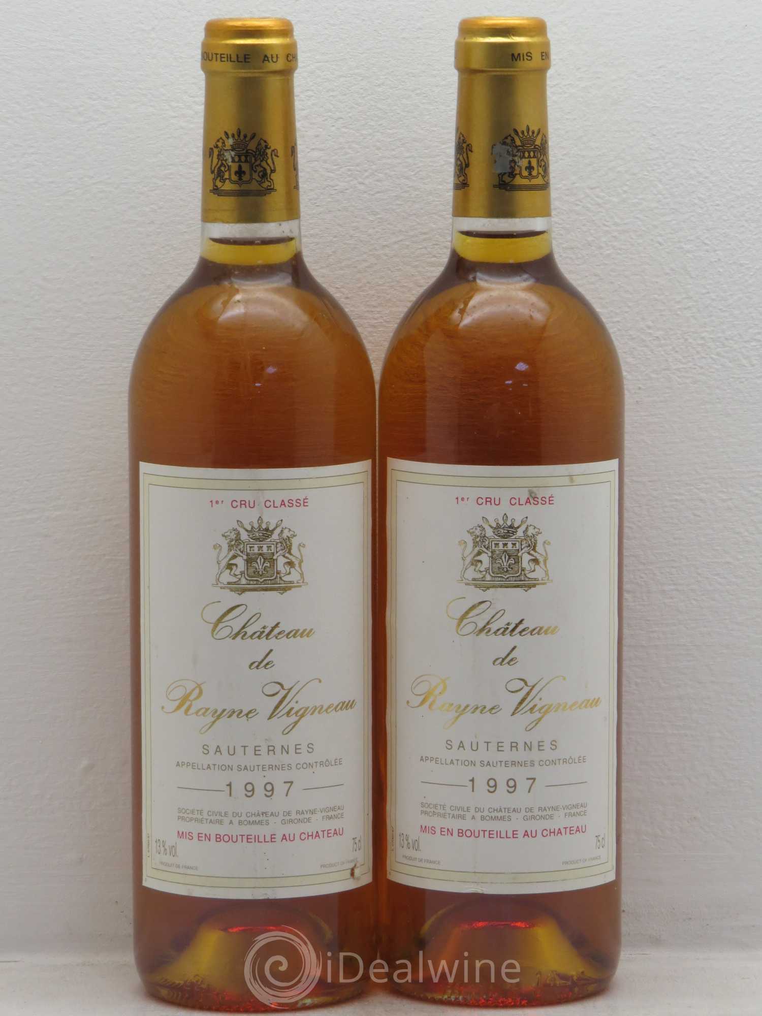 Château de Rayne Vigneau 1er Grand Cru Classé 1997 - Lotto di 2 bottiglie - 0