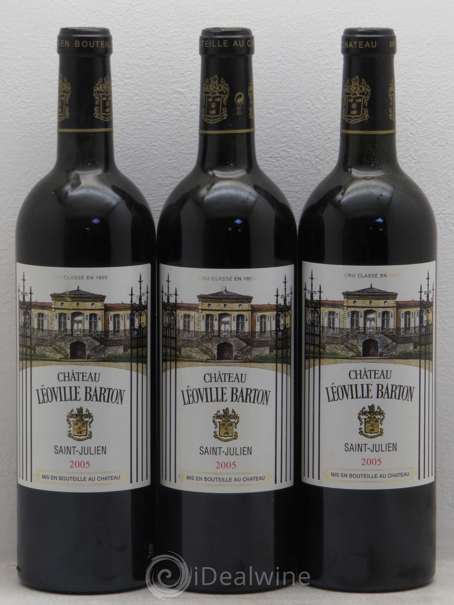 Château Léoville Barton 2ème Grand Cru Classé 2005 - Lot de 3 bouteilles - 0