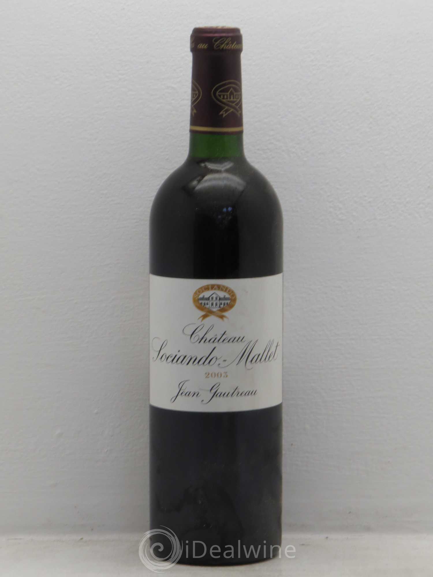 Château Sociando Mallet 2003 - Lot de 6 bouteilles - 0