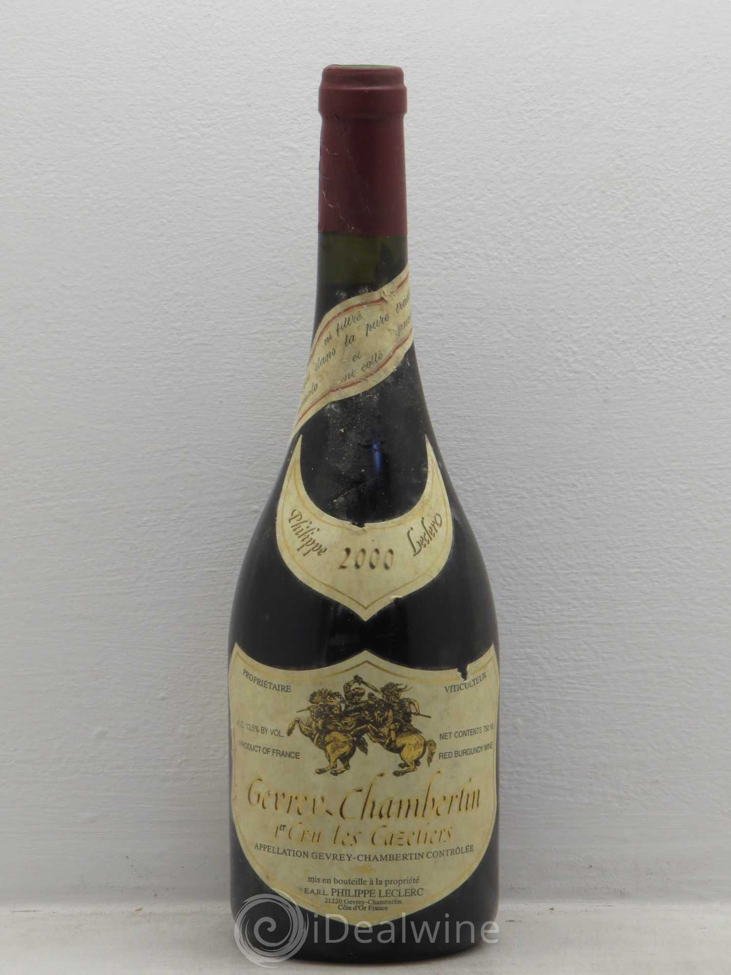Gevrey-Chambertin 1er Cru P.Leclerc 2000 - Lot de 1 bouteille - 0