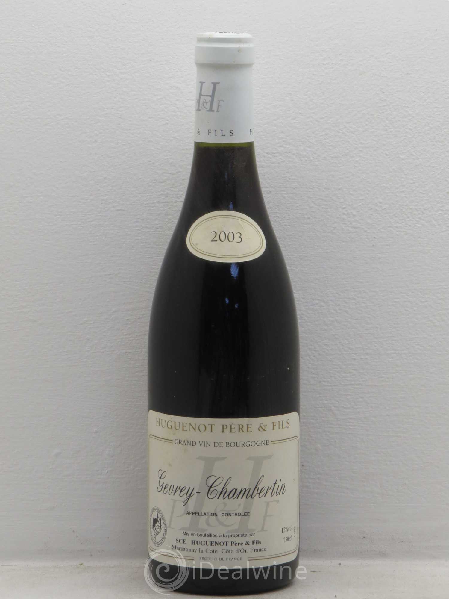 Gevrey-Chambertin Huguenot père et fils 2003 - Posten von 1 Flasche - 0
