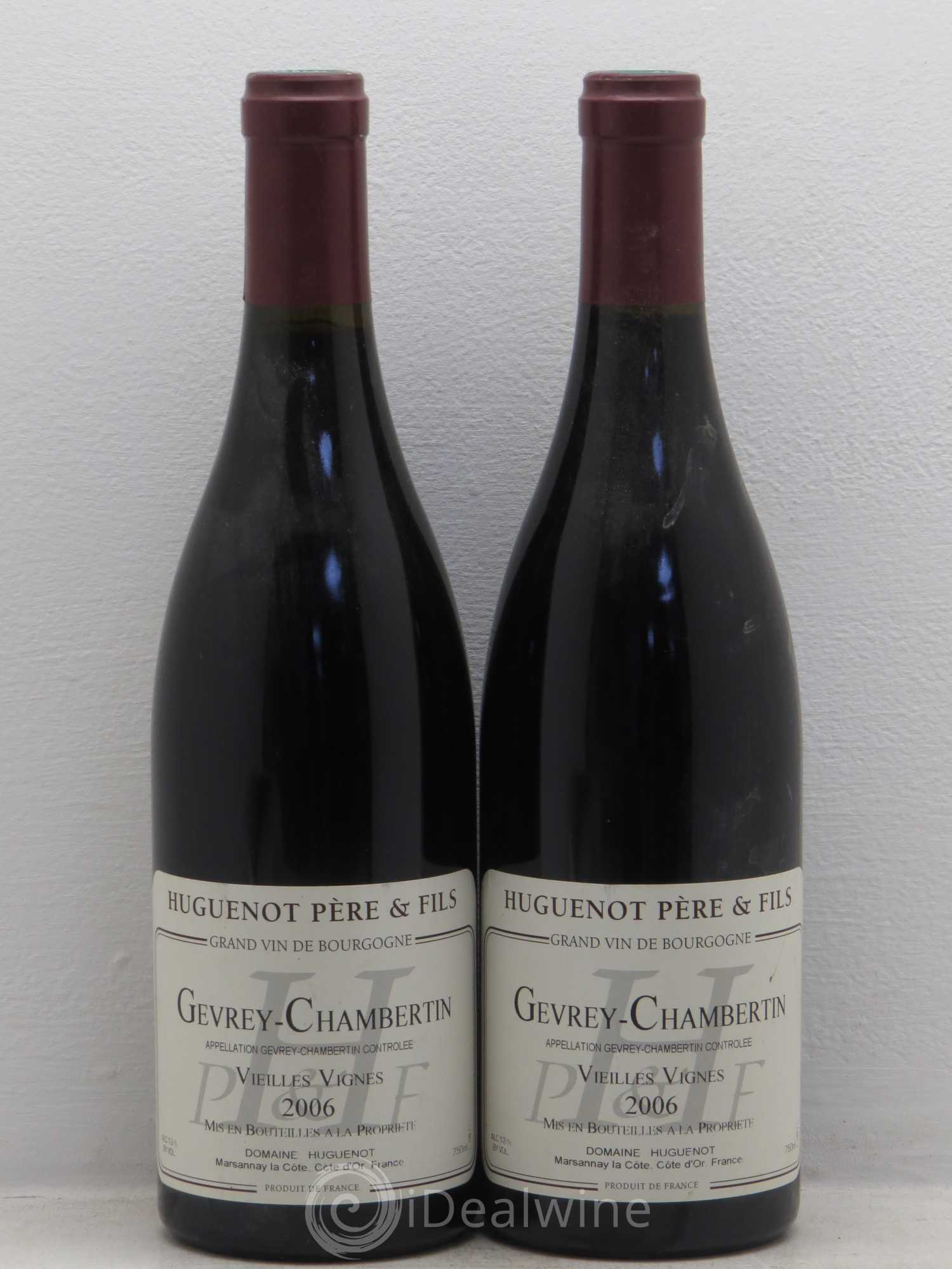 Gevrey-Chambertin Huguenot père et fils Vieilles Vignes 2006 - Posten von 2 Flaschen - 0
