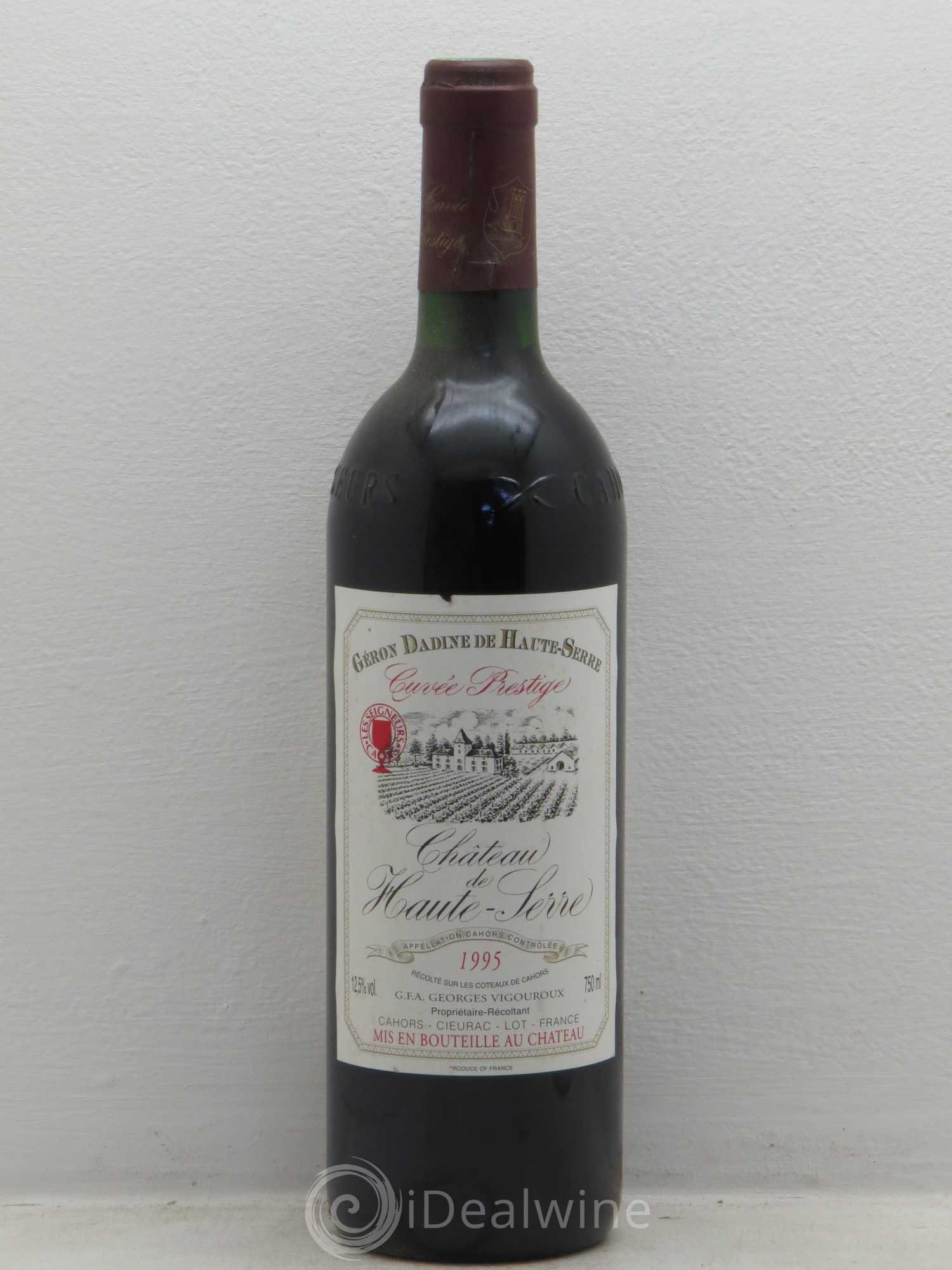 Cahors Cuvée Géron Dadine du Château de Haute-Serre Prestige 1995 - Posten von 1 Flasche - 0