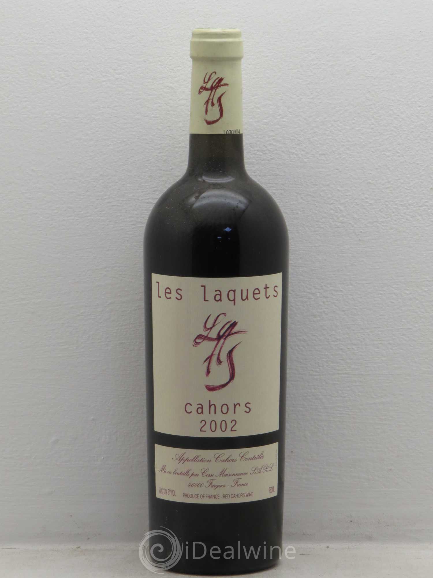 Cahors Les Laquets Cosse-Maisonneuve (Domaine) 2002 - Lot de 1 bouteille - 0