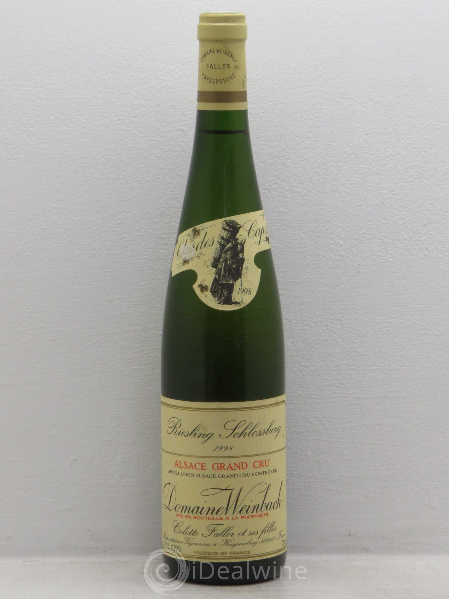 Alsace Grand Cru Schlossberg Riesling Weinbach (Domaine) 1998 - Lot de 1 bouteille - 0