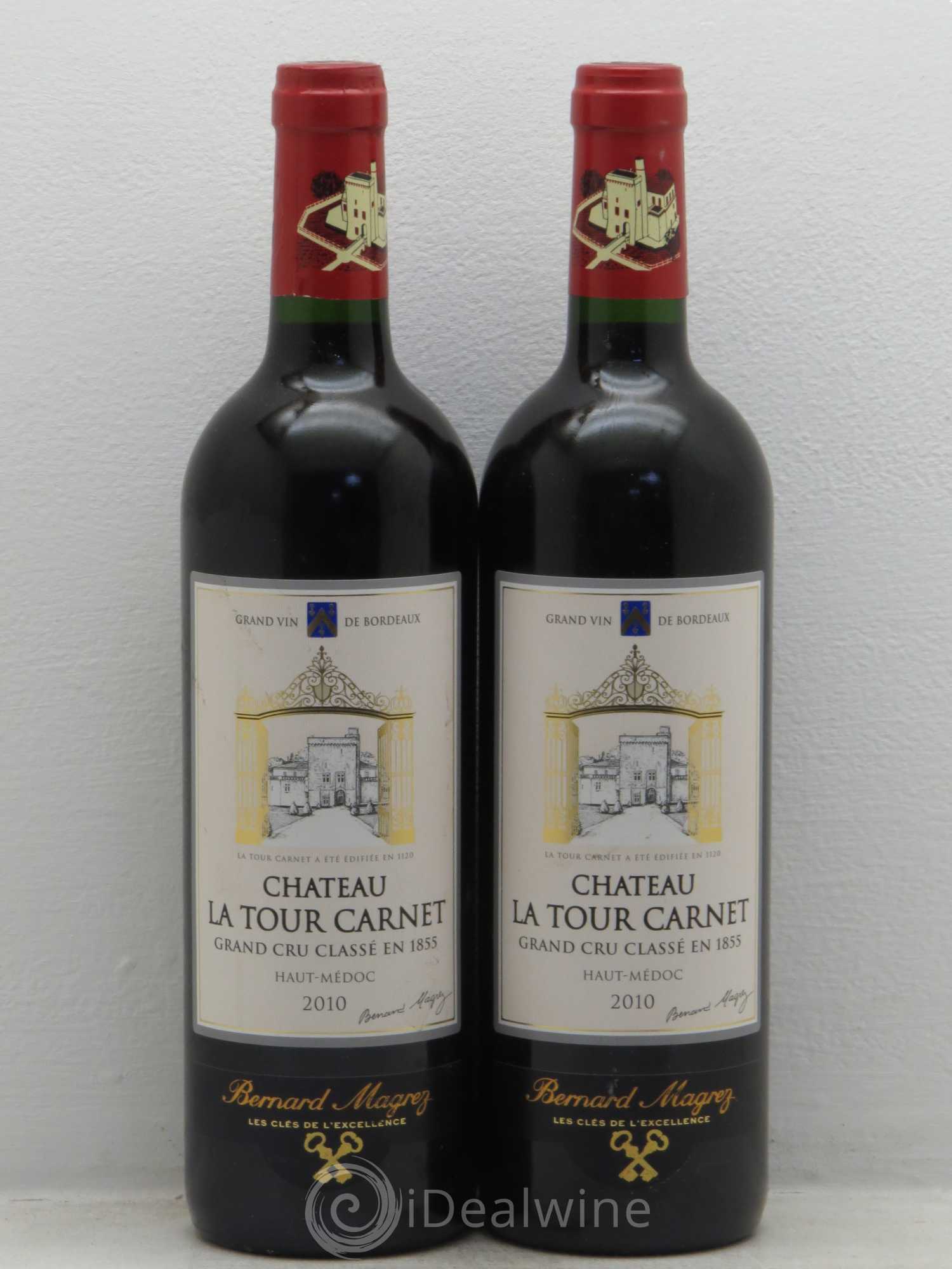 Château la Tour Carnet 4ème Grand Cru Classé 2010 - Lot de 2 bouteilles - 0