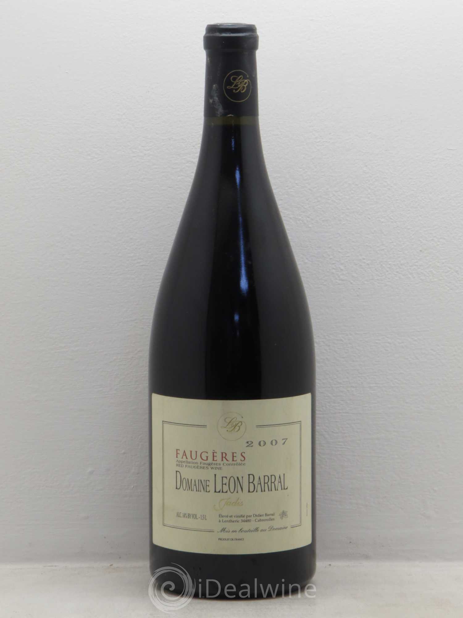 Faugères Jadis Domaine Léon Barral 2007 - Lot de 1 magnum - 0