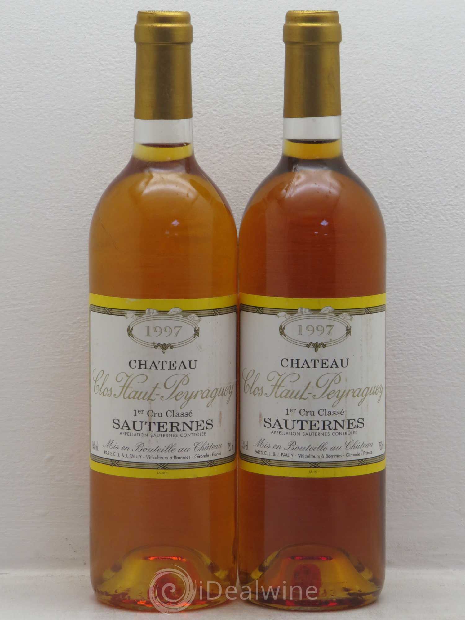 Clos Haut-Peyraguey 1er Grand Cru Classé 1997 - Lotto di 2 bottiglie - 0