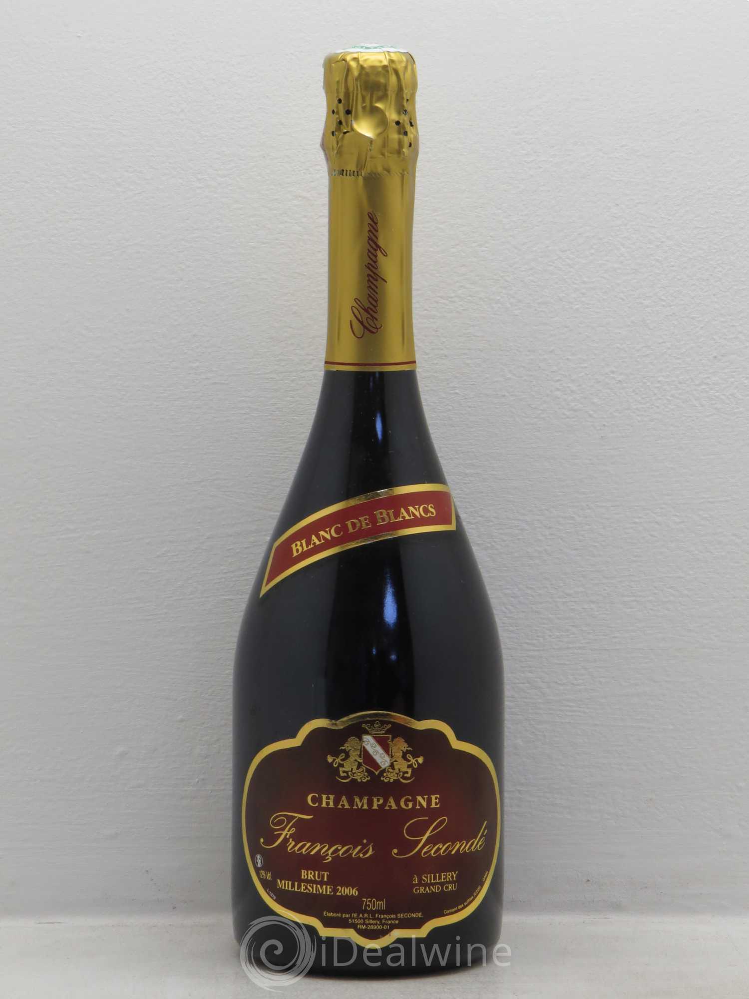 Champagne François Secondi Blanc de Blancs 2006 - Posten von 1 Flasche - 0