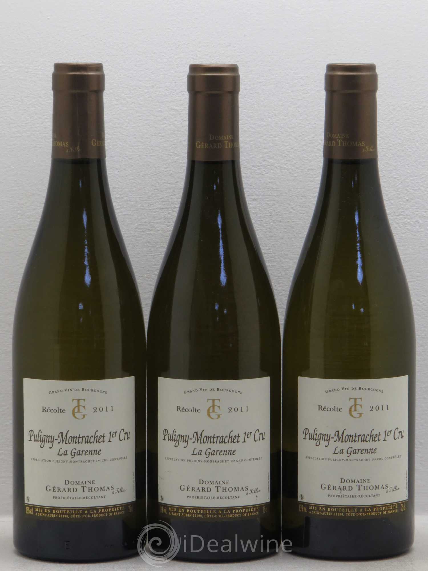 Puligny-Montrachet 1er Cru Domaine Gérard Thomas 2011 - Posten von 3 Flaschen - 0