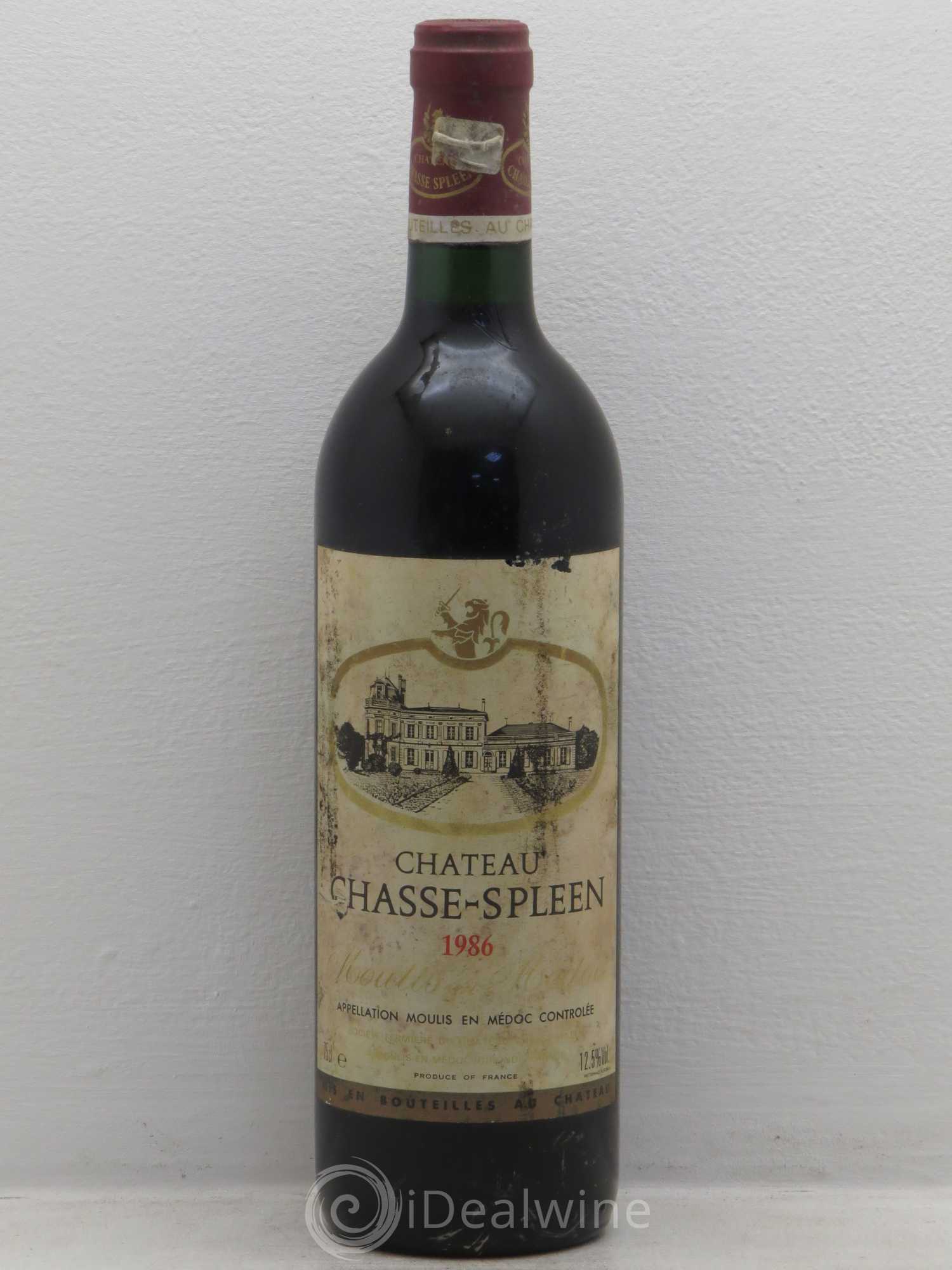 Château Chasse Spleen 1986 - Lot de 1 bouteille - 0