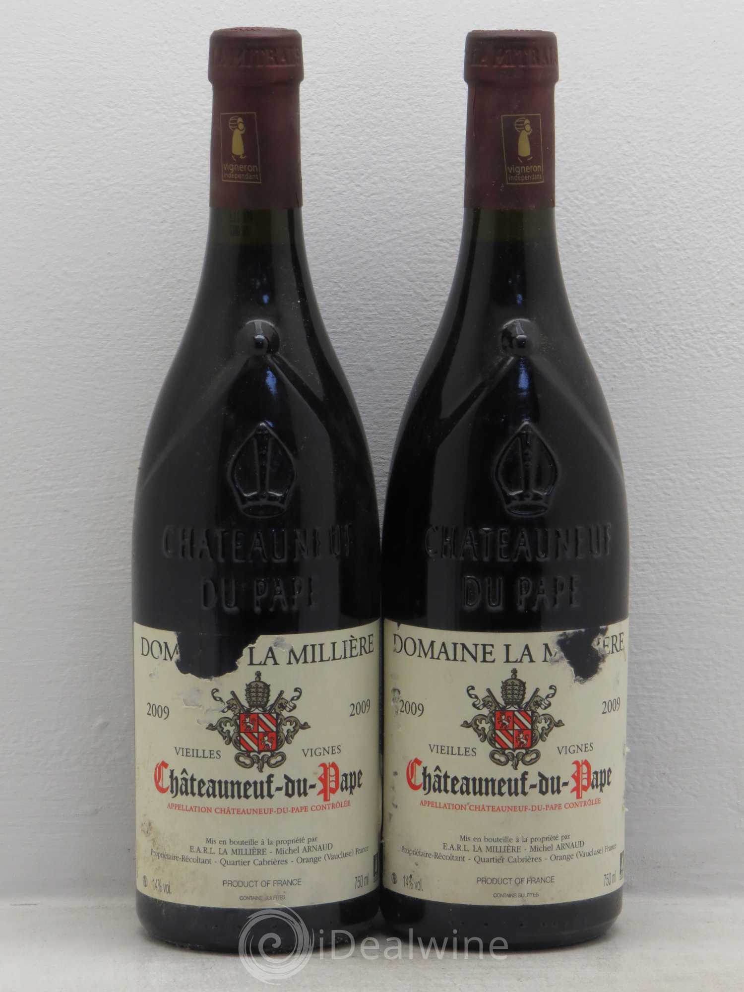 Châteauneuf-du-Pape Domaine de La Millière Vieilles Vignes 2009 - Posten von 2 Flaschen - 0