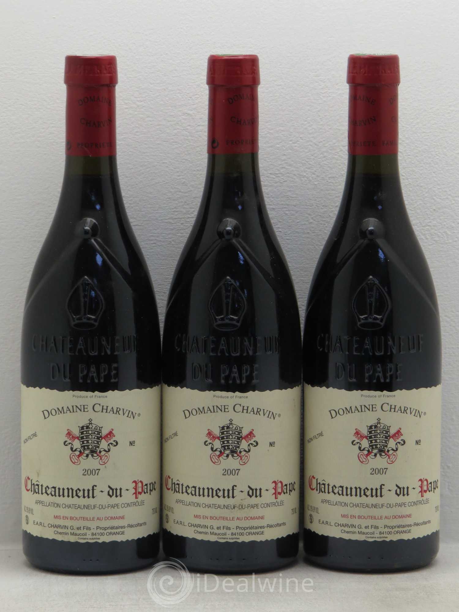 Châteauneuf-du-Pape Charvin (Domaine) 2007 - Lot de 3 bouteilles - 0