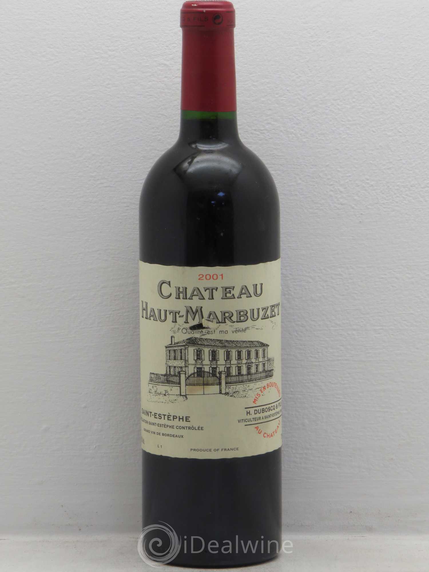 Château Haut Marbuzet 2001 - Lot de 1 bouteille - 0