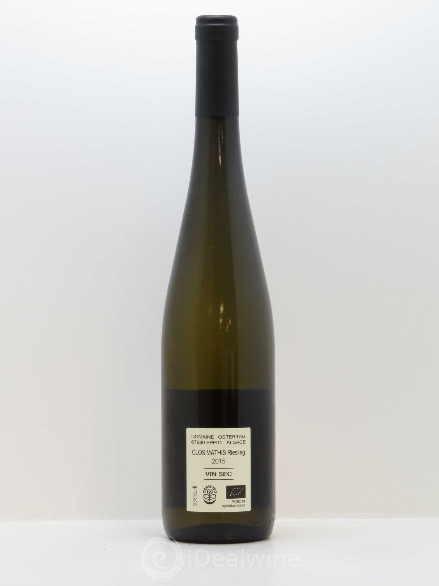 Alsace Riesling Clos Mathis Ostertag (Domaine) 2015 - Lot de 1 bouteille - 1