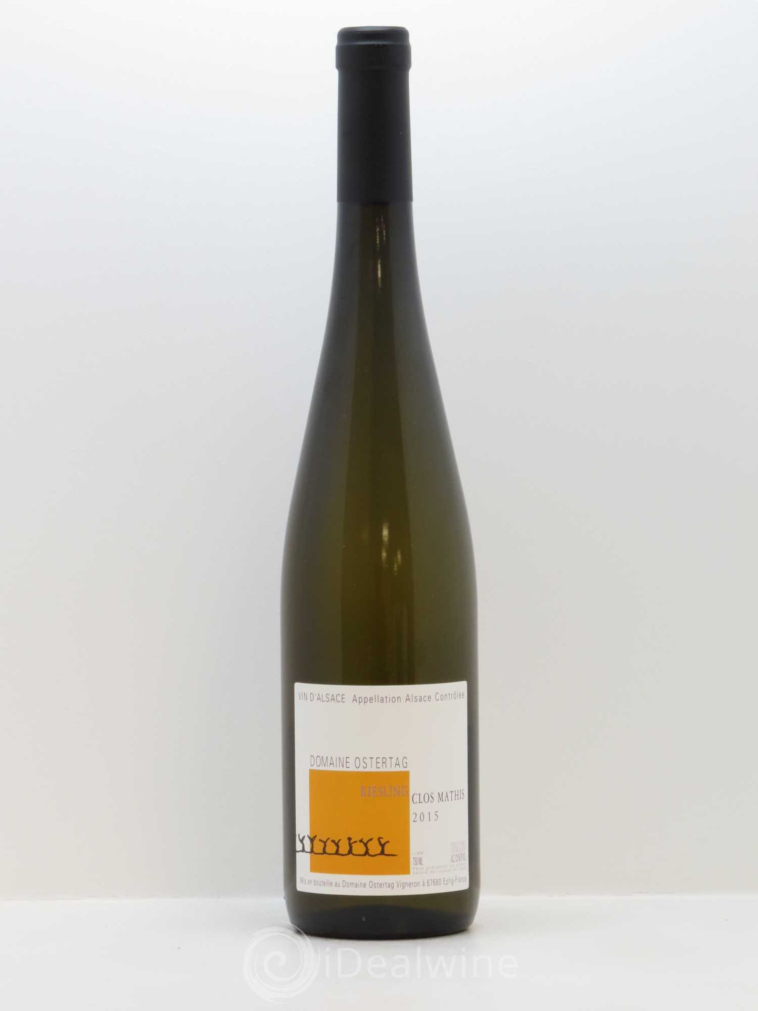 Alsace Riesling Clos Mathis Ostertag (Domaine) 2015 - Lot de 1 bouteille - 0