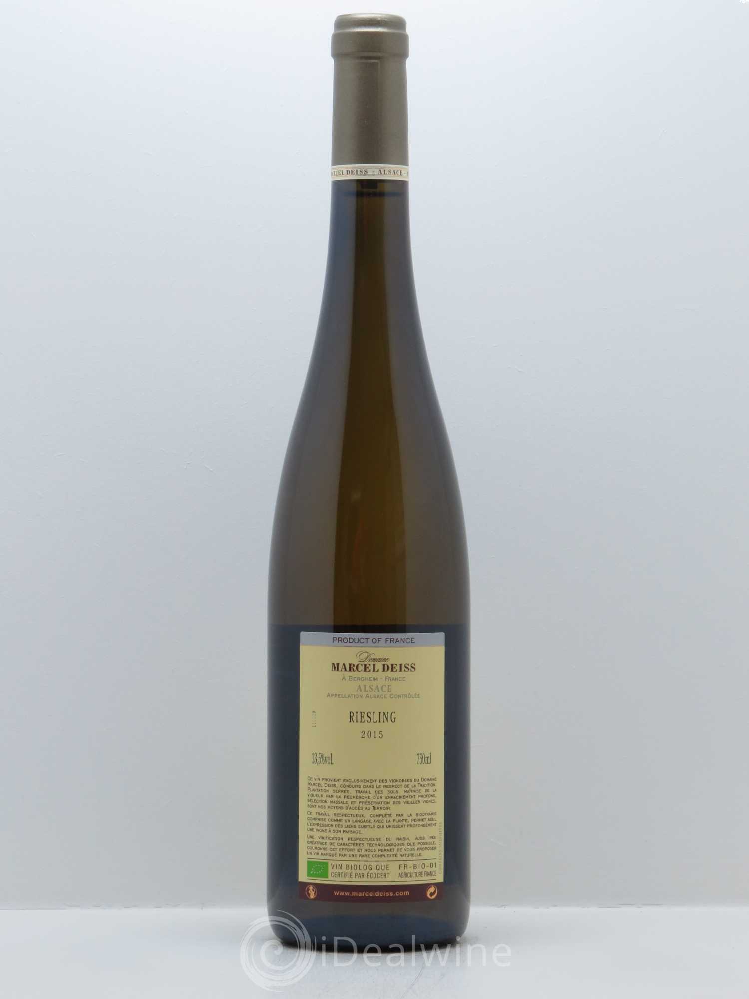 Alsace Riesling Marcel Deiss (Domaine) 2015 - Lot de 1 bouteille - 1