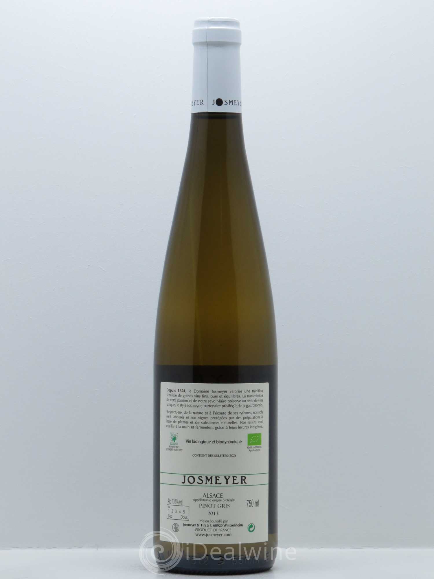 Alsace Pinot Gris Le Fromenteau Josmeyer (Domaine) 2013 - Posten von 1 Flasche - 1