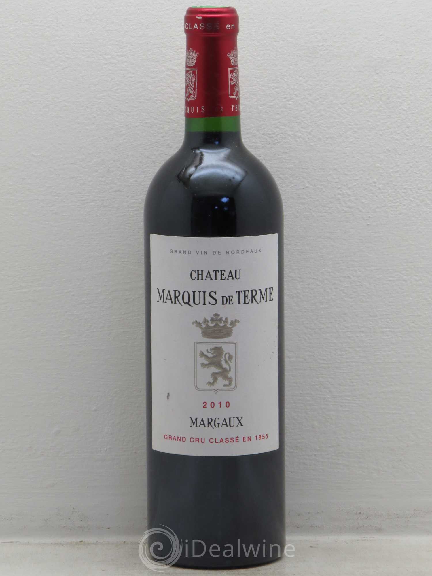 Château Marquis de Terme 4ème Grand Cru Classé 2010 - Lot de 1 bouteille - 0