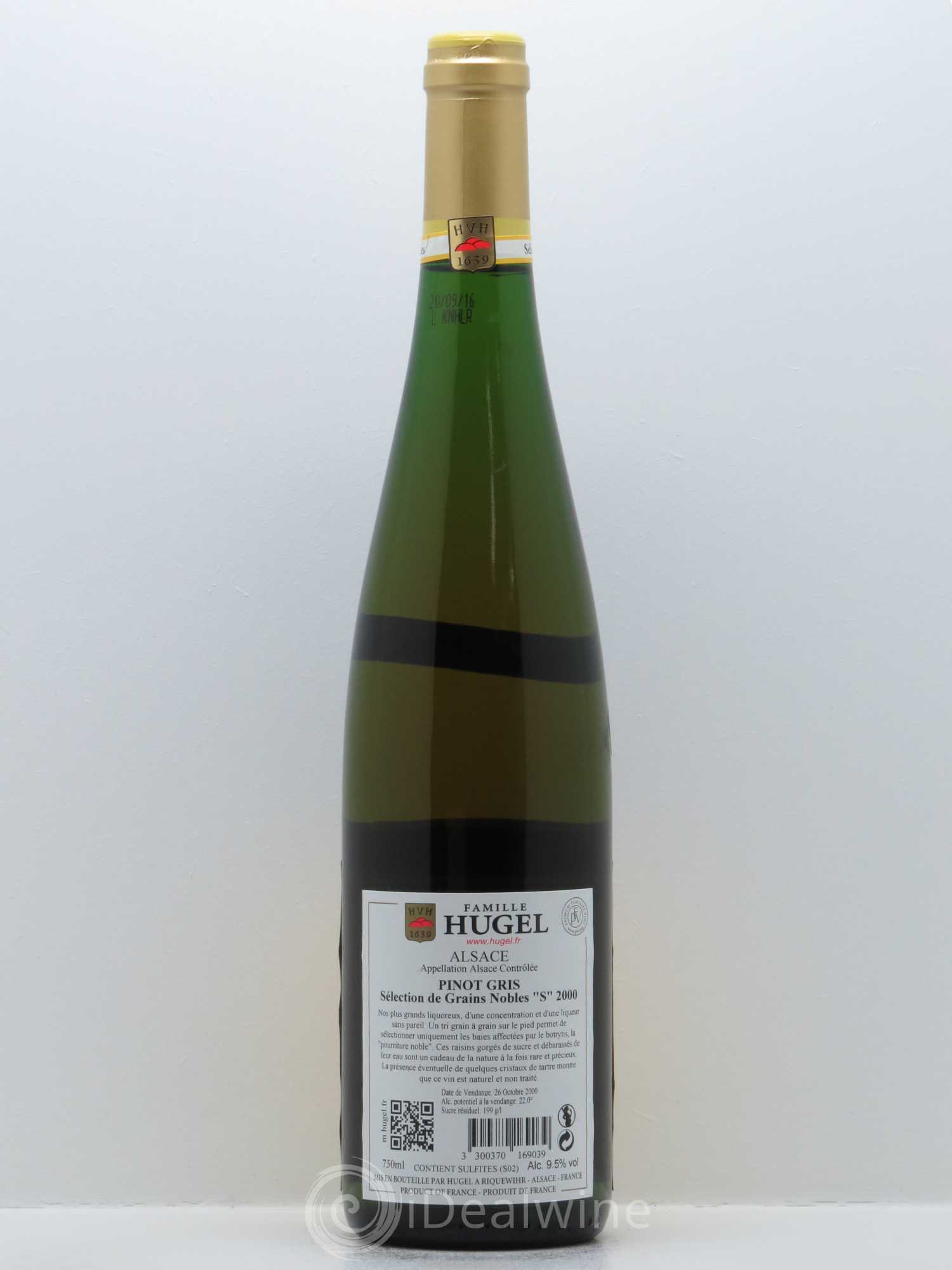 Pinot Gris Sélection de Grains Nobles S"" Hugel (Domaine) 2000 - Lot de 1 bouteille - 1