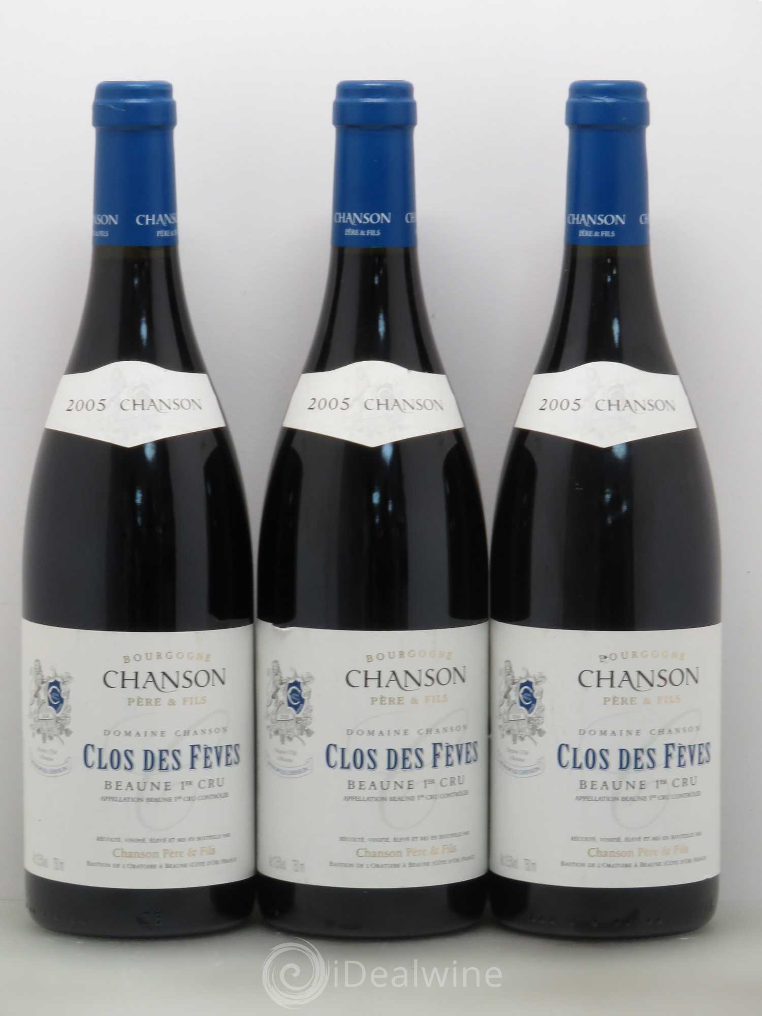 Beaune Clos des Fèves - Chanson 2005 - Lot de 3 bouteilles - 0