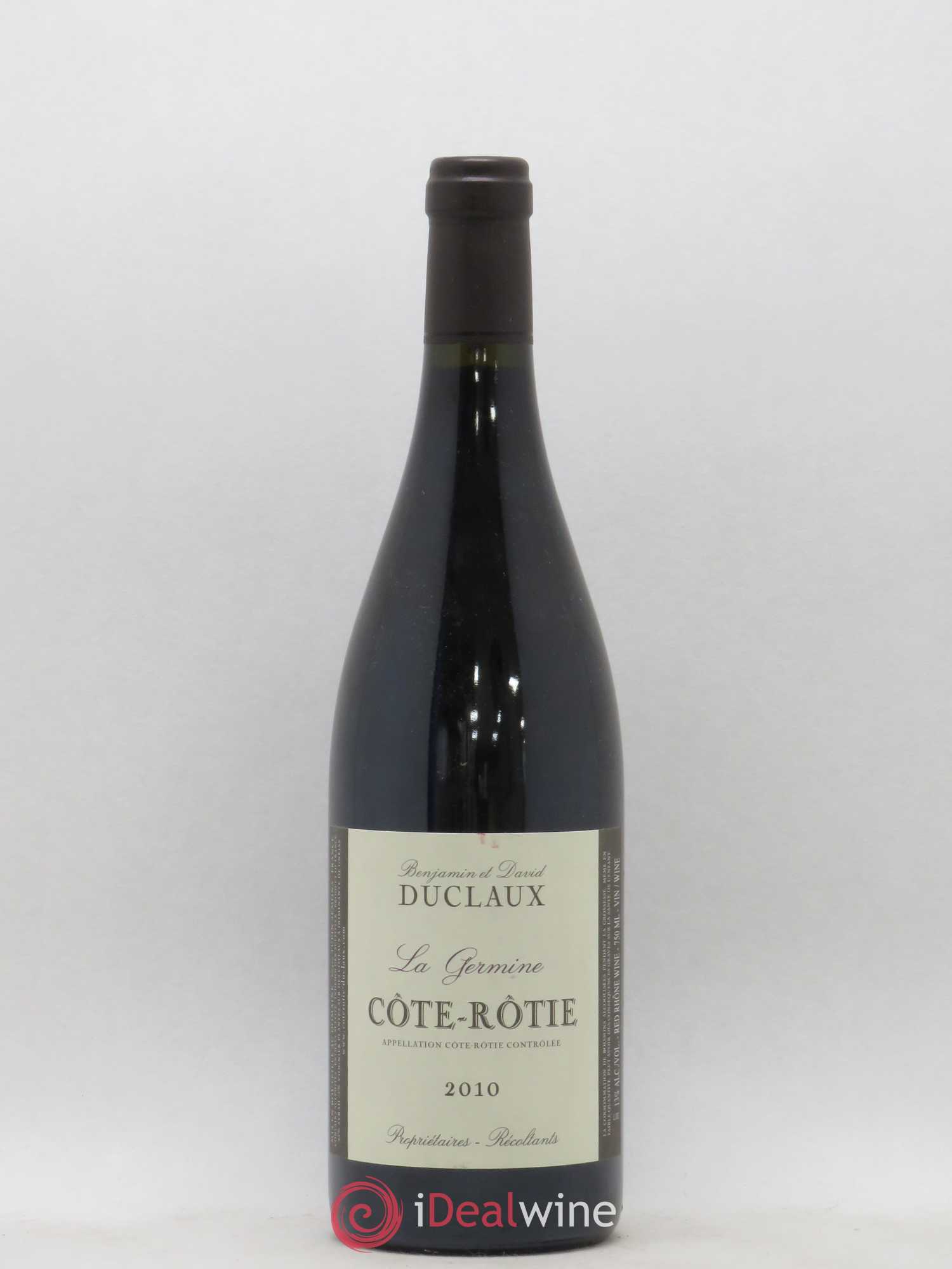 Côte-Rôtie La Germine Domaine Duclaux 2010 - Lot de 1 bouteille - 0