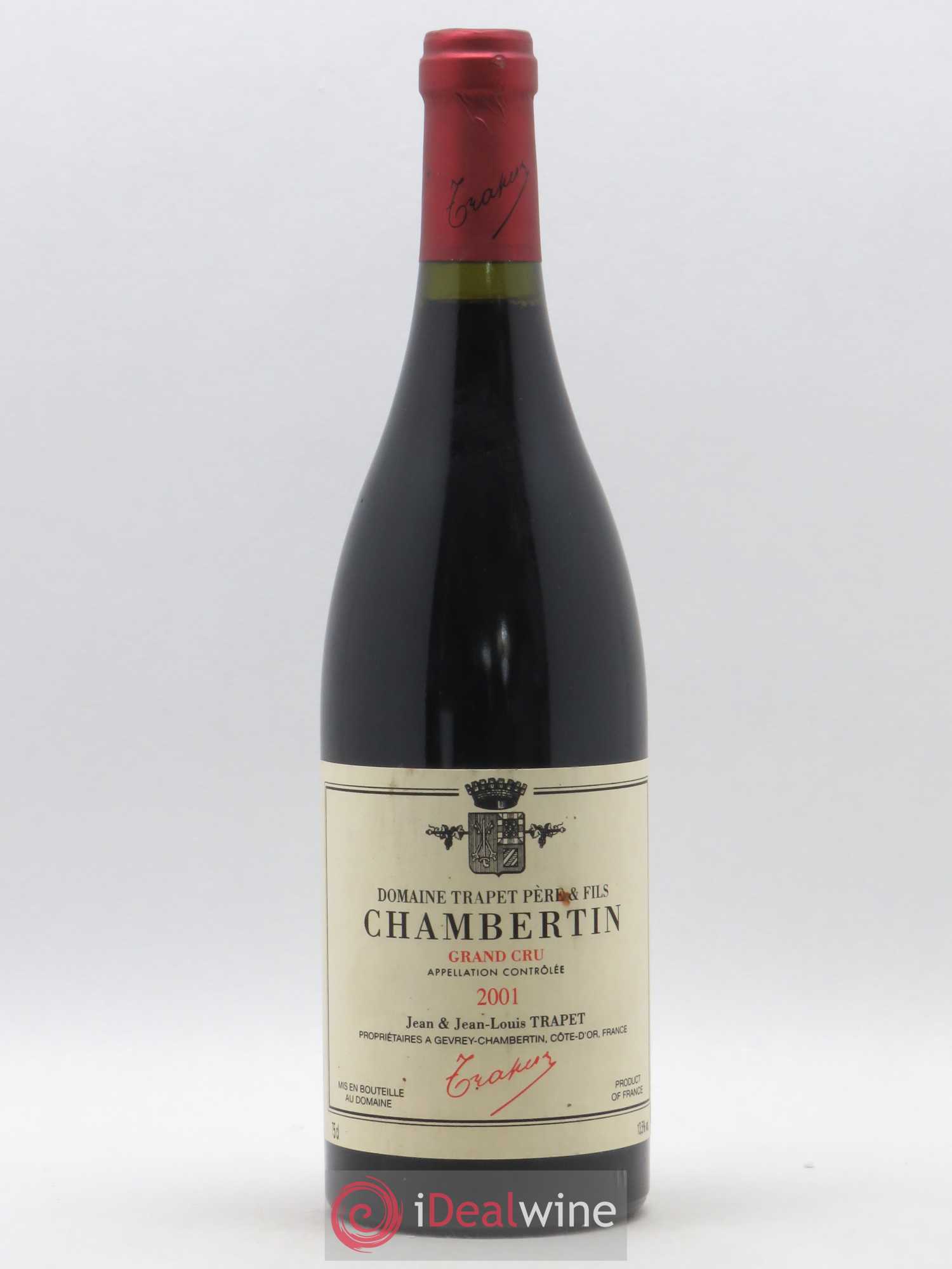 Chambertin Grand Cru Domaine Trapet 2001 - Lot de 1 bouteille - 0