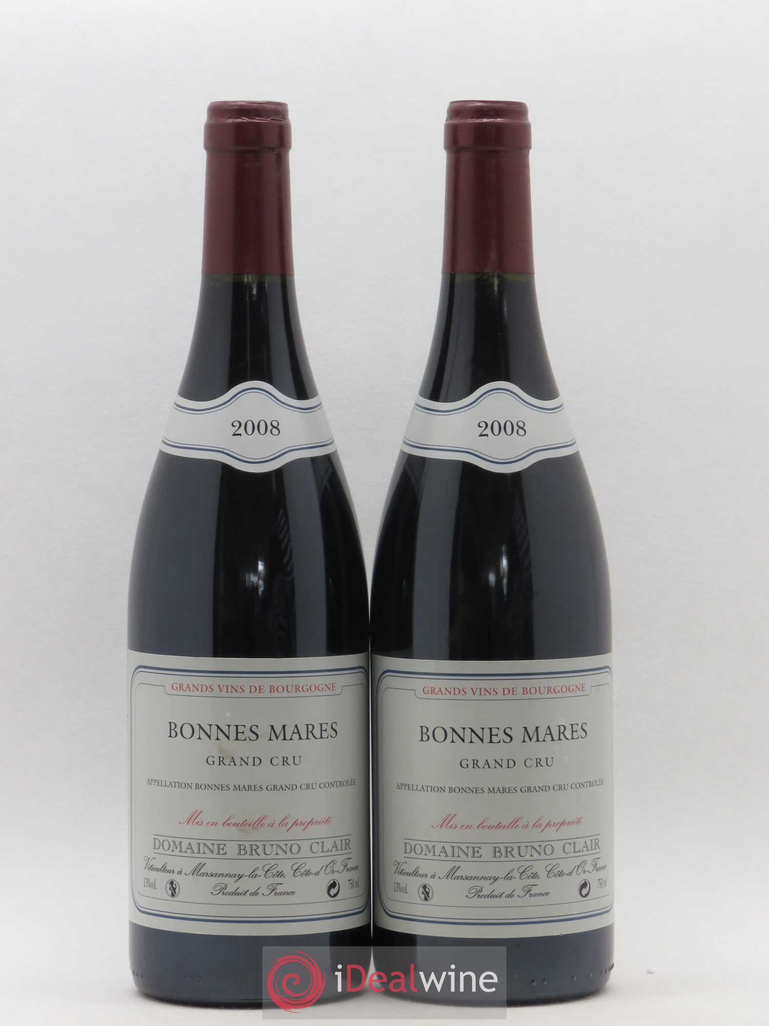 Bonnes-Mares Grand Cru Bruno Clair (Domaine) 2008 - Lot de 2 bouteilles - 0