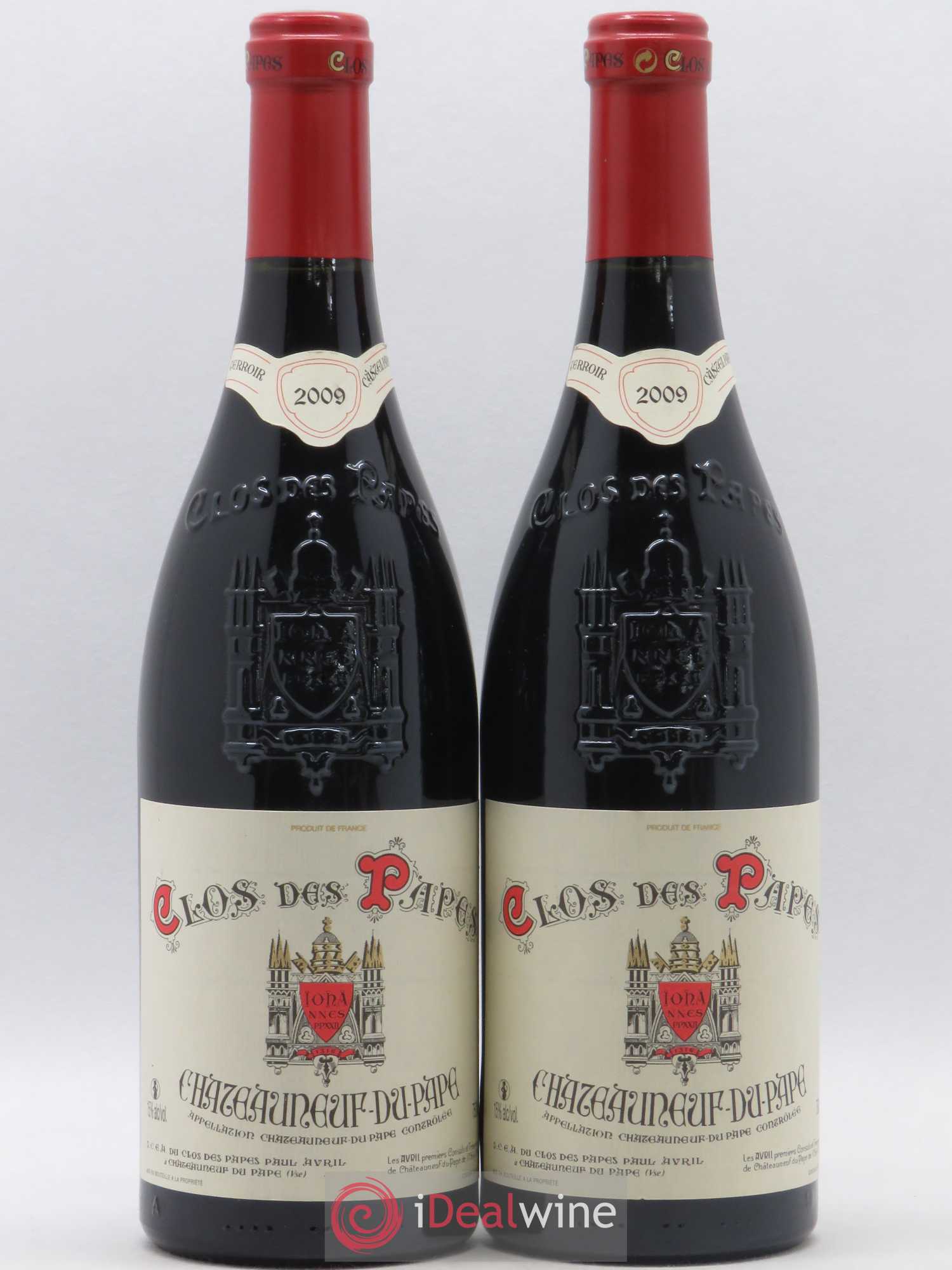 Châteauneuf-du-Pape Clos des Papes - Paul Avril 2009 - Lot de 2 bouteilles - 0