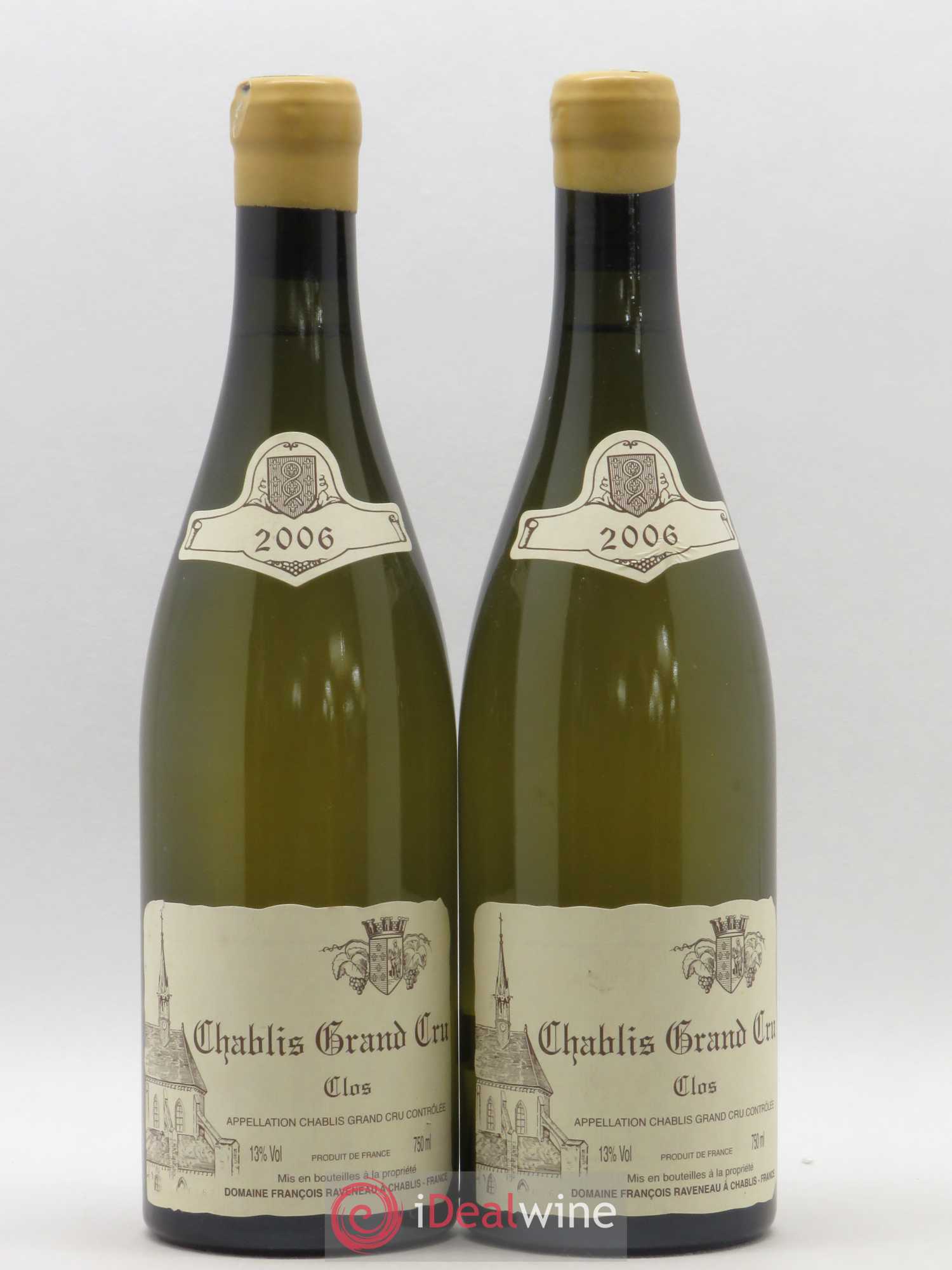 Chablis Grand Cru Clos Raveneau (Domaine) 2006 - Lot de 2 bouteilles - 0