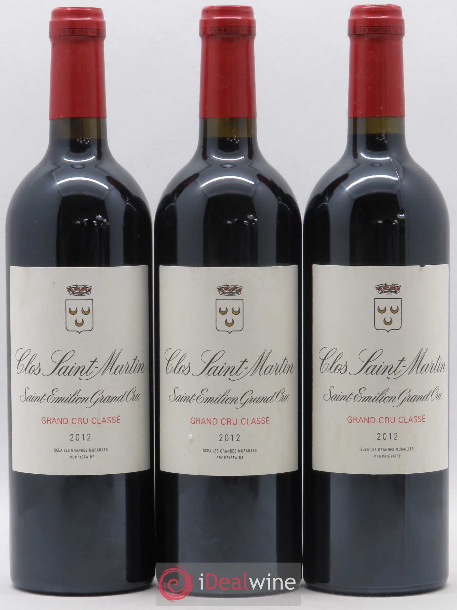 Clos Saint Martin Grand Cru Classé 2012 - Lot de 3 bouteilles - 0
