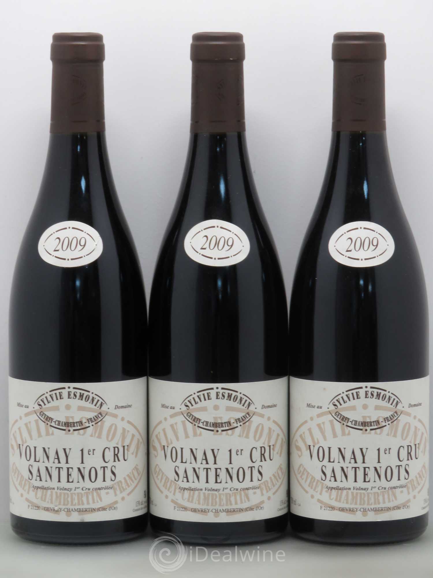 Volnay 1er Cru Santenots Sylvie Esmonin 2009 - Lot de 3 bouteilles - 0