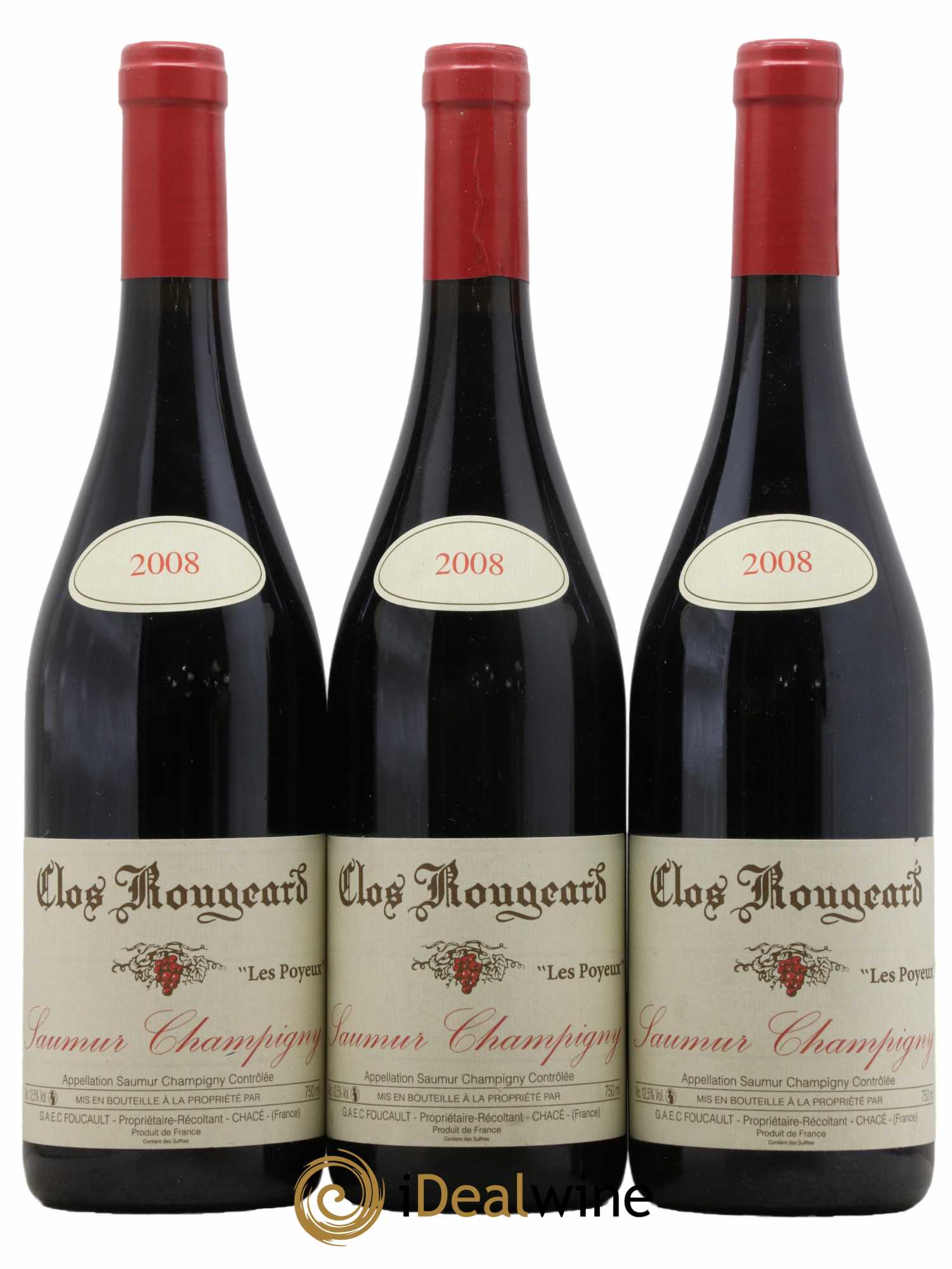 Saumur-Champigny Les Poyeux Clos Rougeard 2008 - Lot de 3 bouteilles - 0
