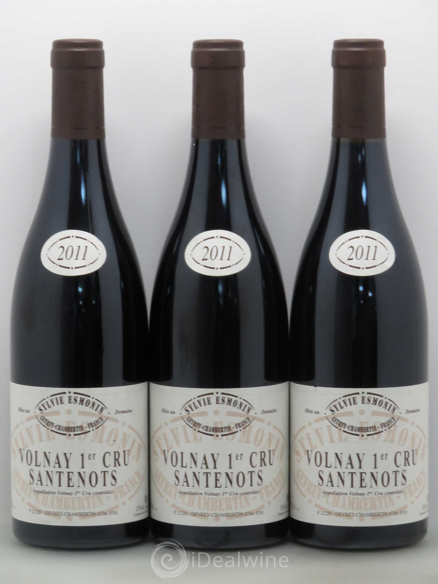 Volnay 1er Cru Santenots Sylvie Esmonin 2011 - Lot de 3 bouteilles - 0