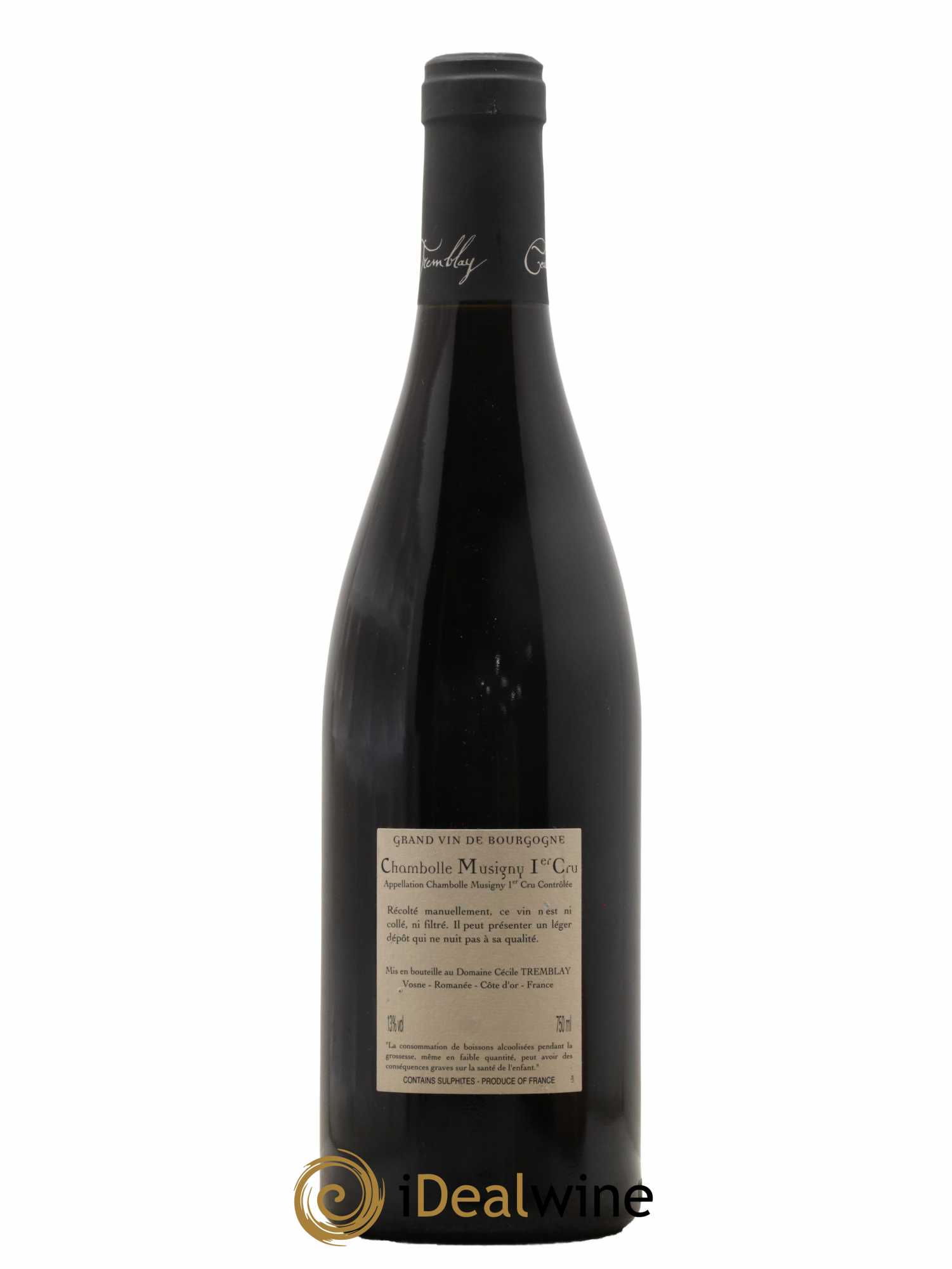 Chambolle-Musigny 1er Cru Les Feusselottes Cécile Tremblay 2012 - Lot de 1 bouteille - 1
